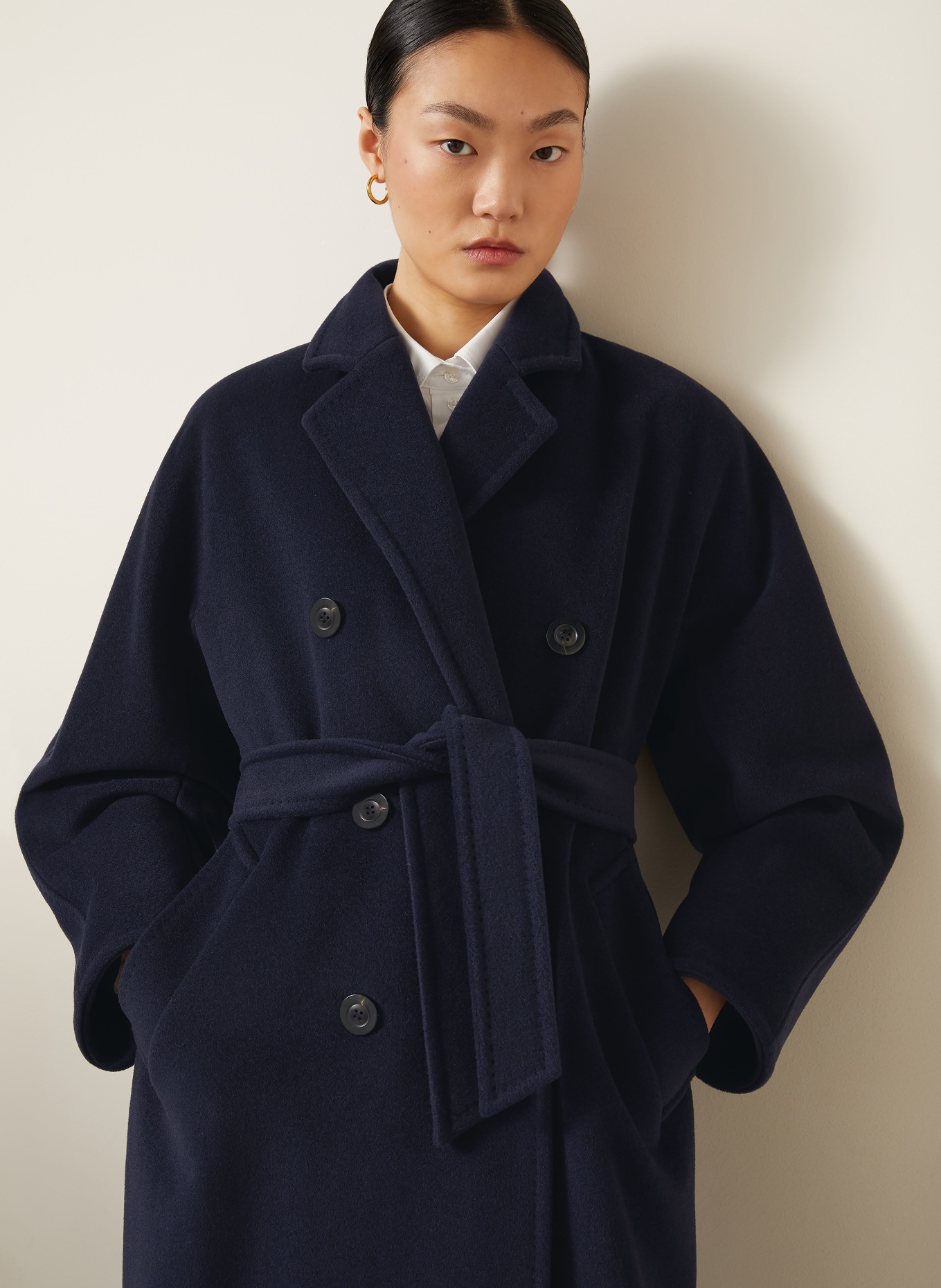 Max Mara Ullkappa MADAME: MÖRKBLÅ