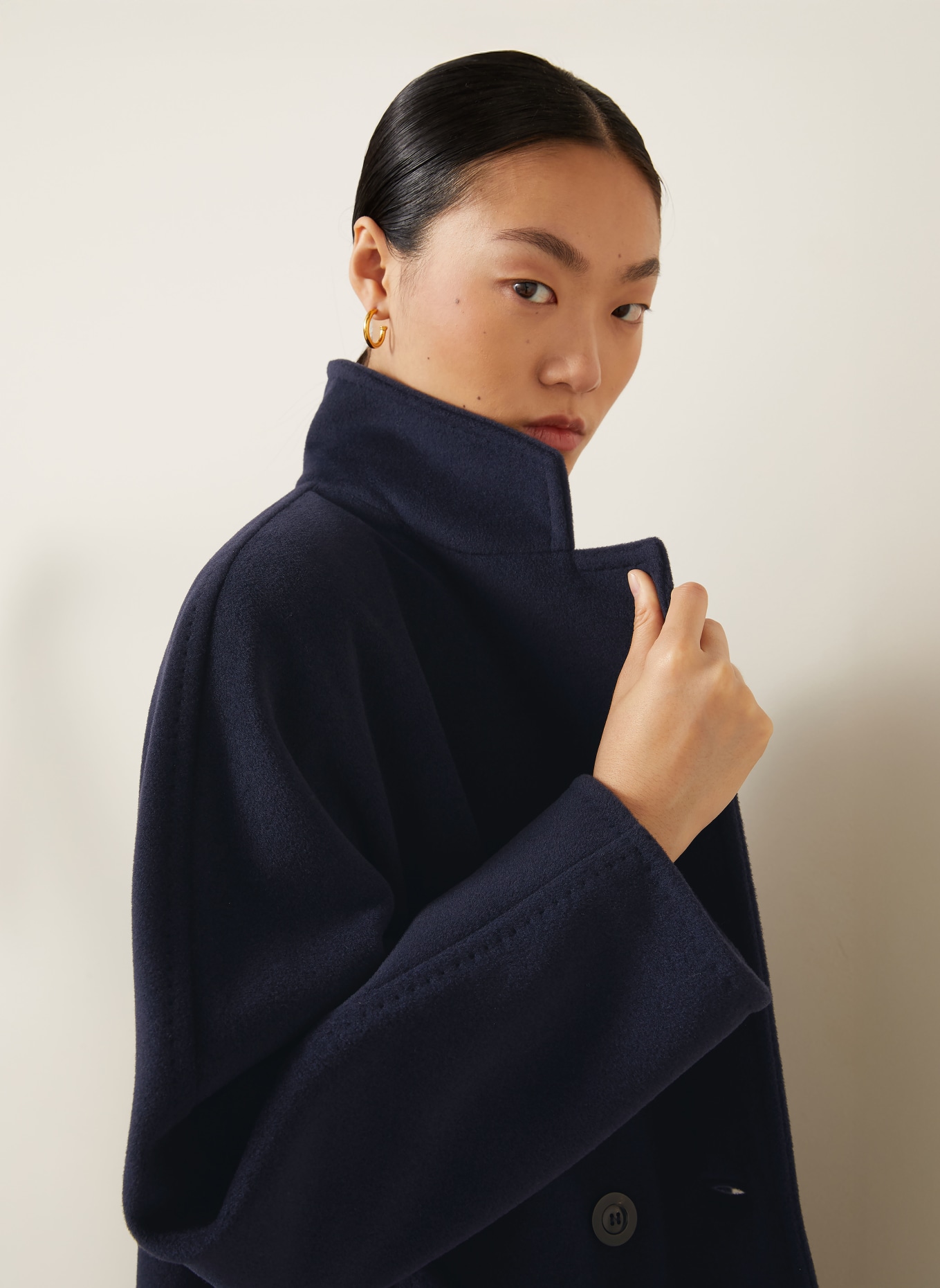 Max Mara Ullkappa MADAME: MÖRKBLÅ