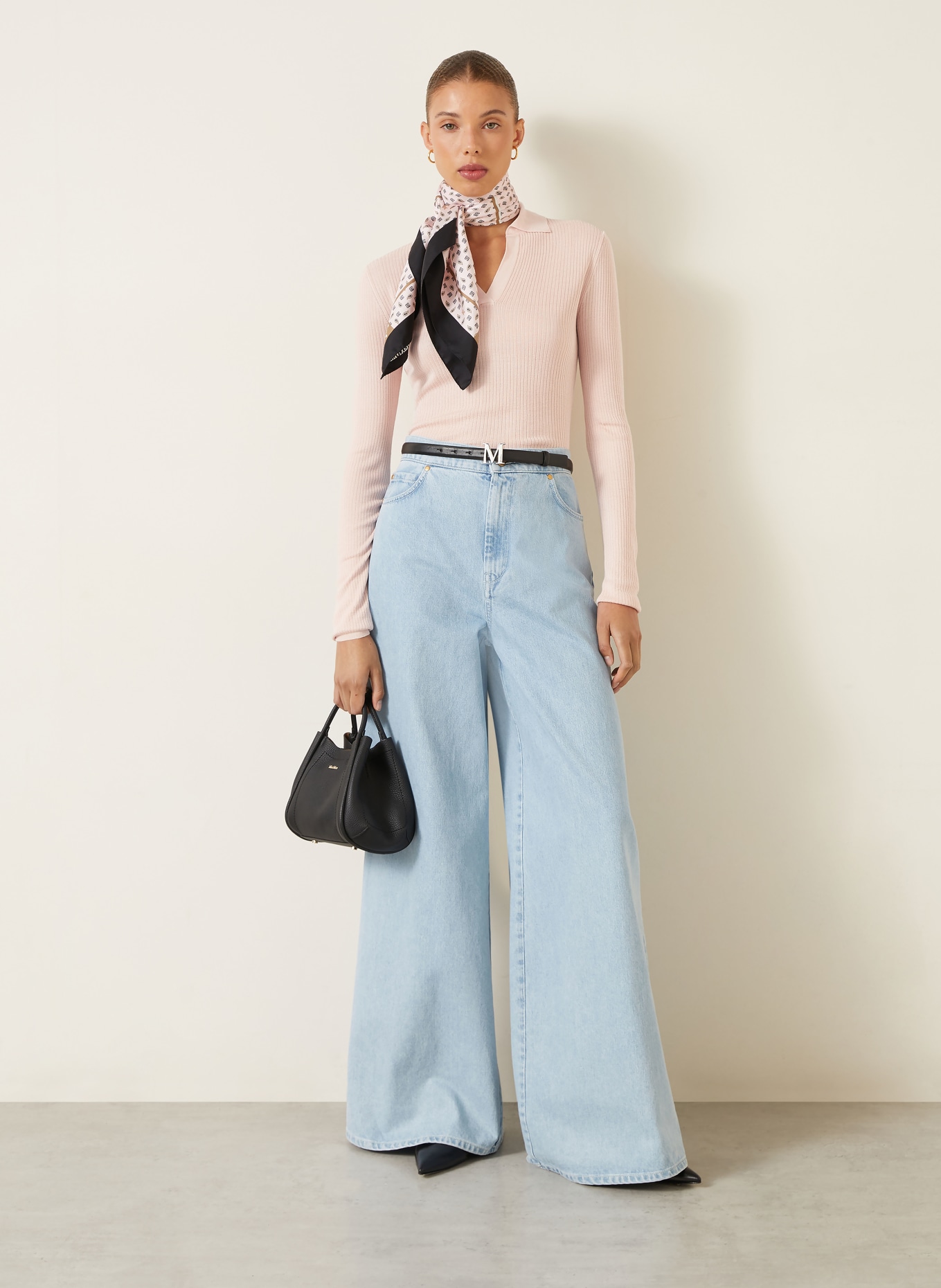 Max Mara Sweter GERGO: JASNORÓŻOWY