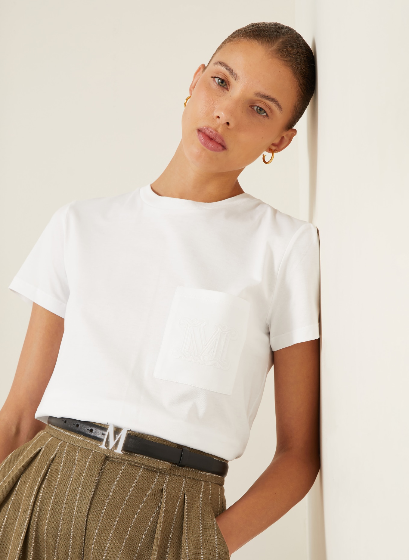 Max Mara Tricou PAPAIA: ALB