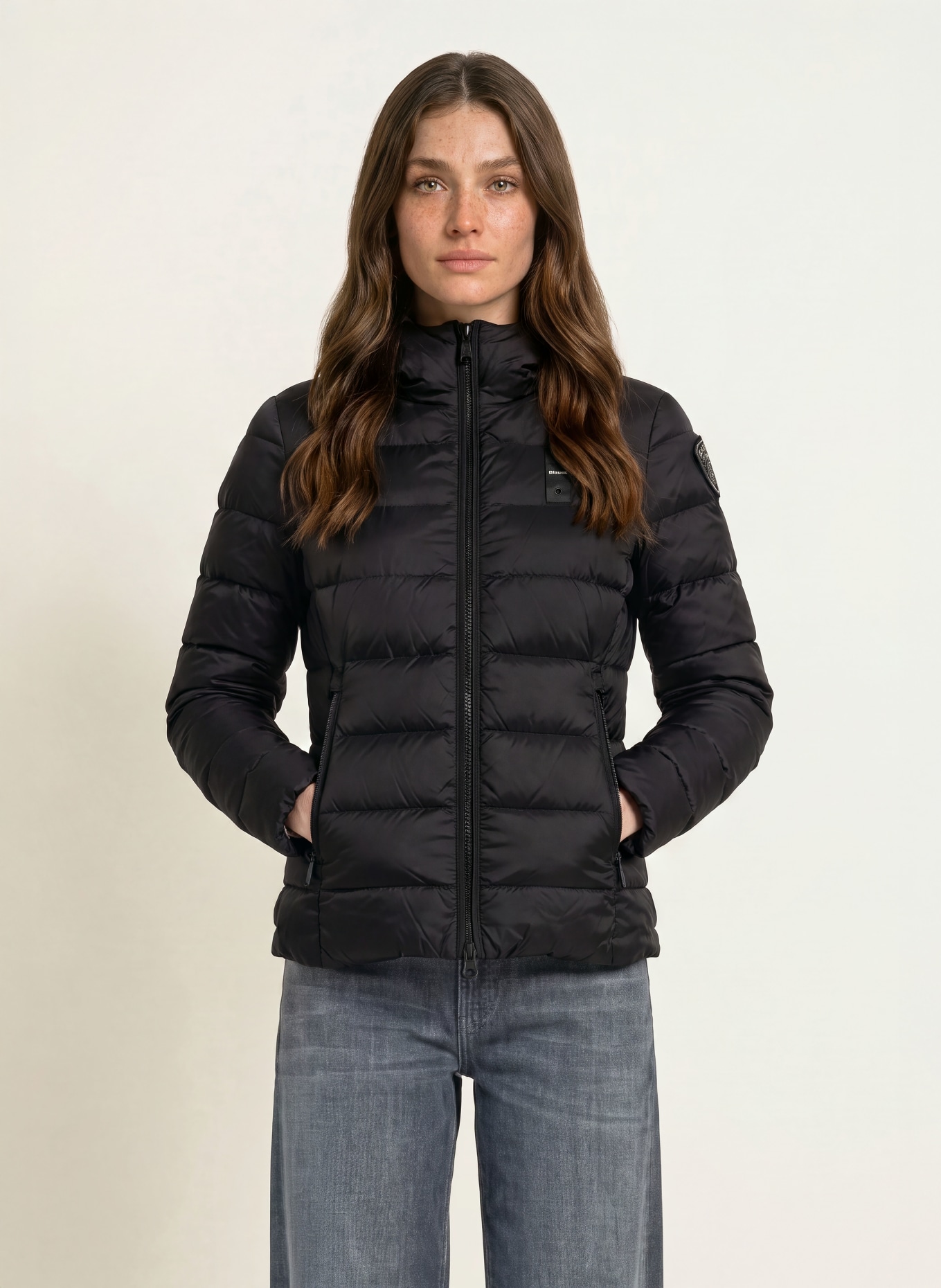 Blauer CHARME Lightweight Down Jacket: BLACK