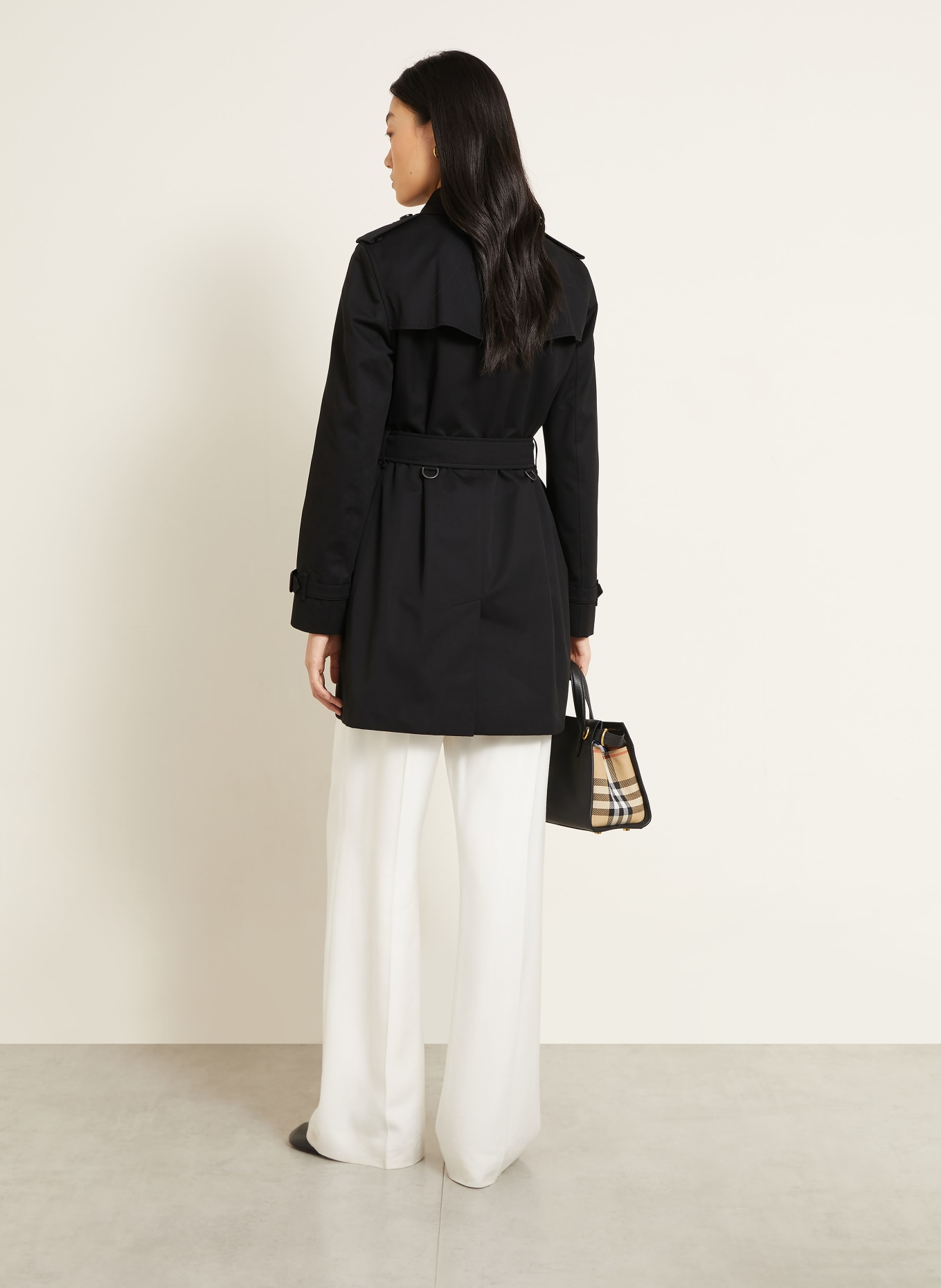 BURBERRY Trencz KENSINGTON: CZARNY