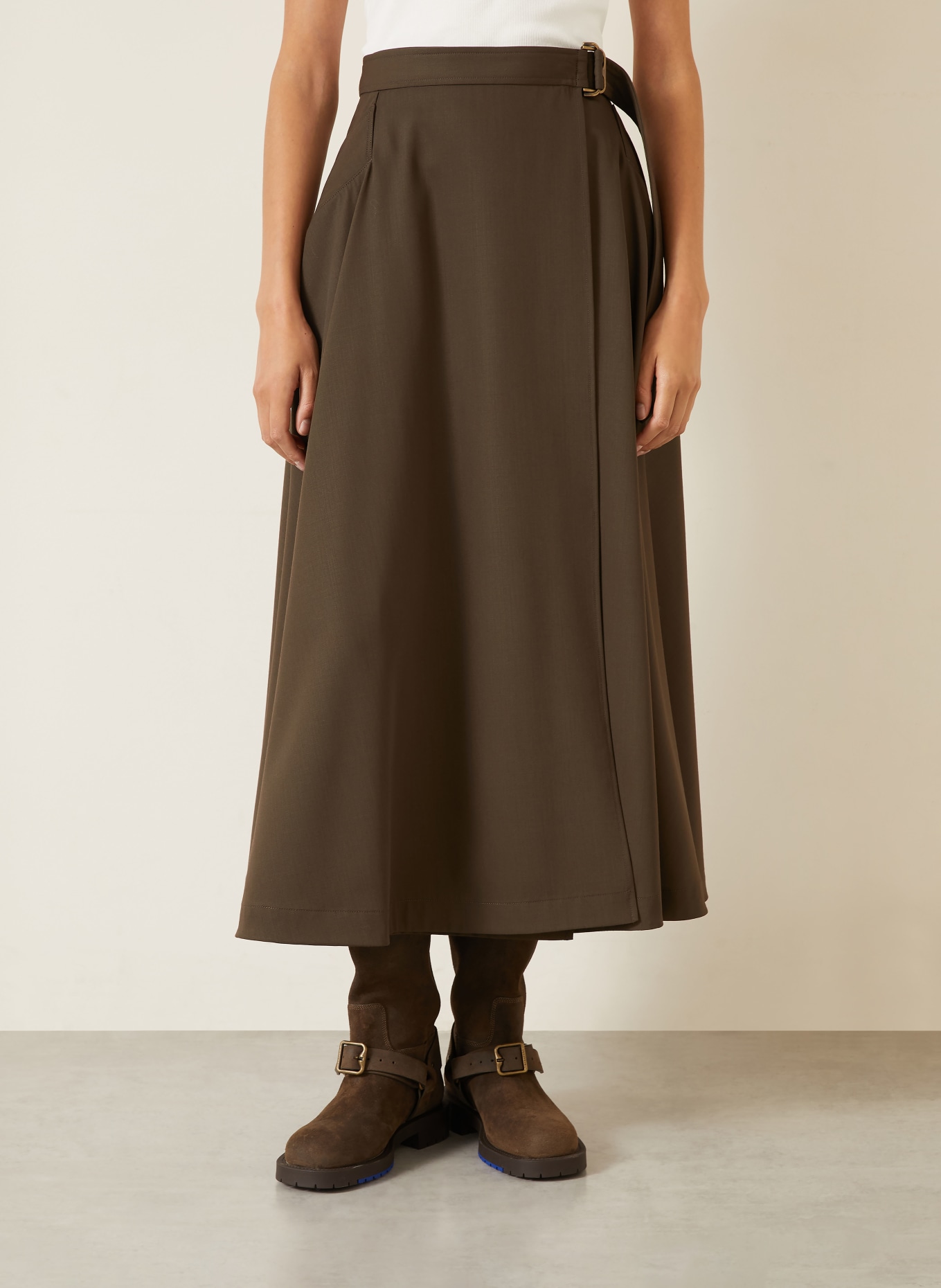 BURBERRY Zavinovací sukně BELINA: KHAKI