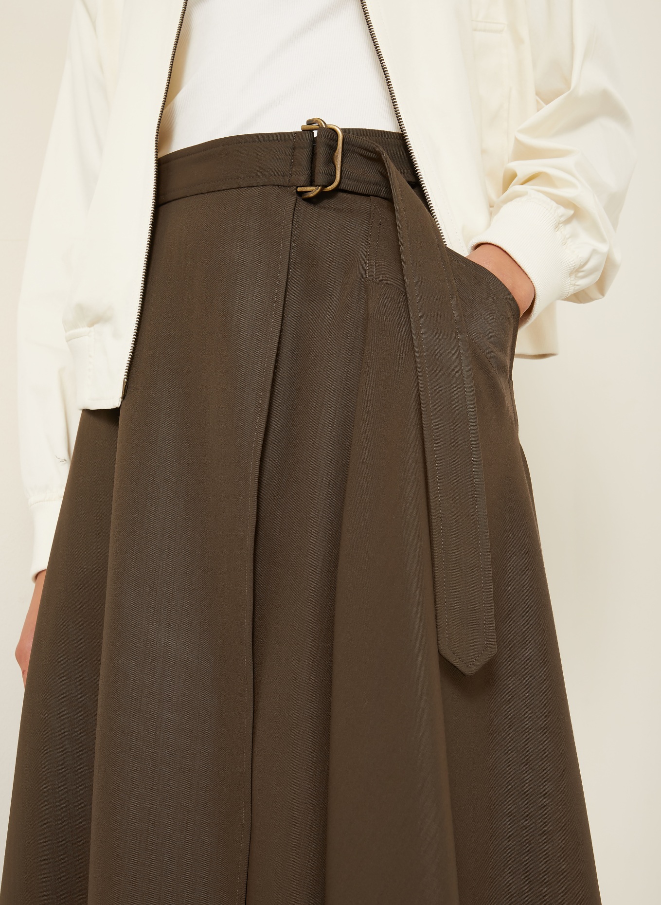 BURBERRY Zavinovací sukně BELINA: KHAKI