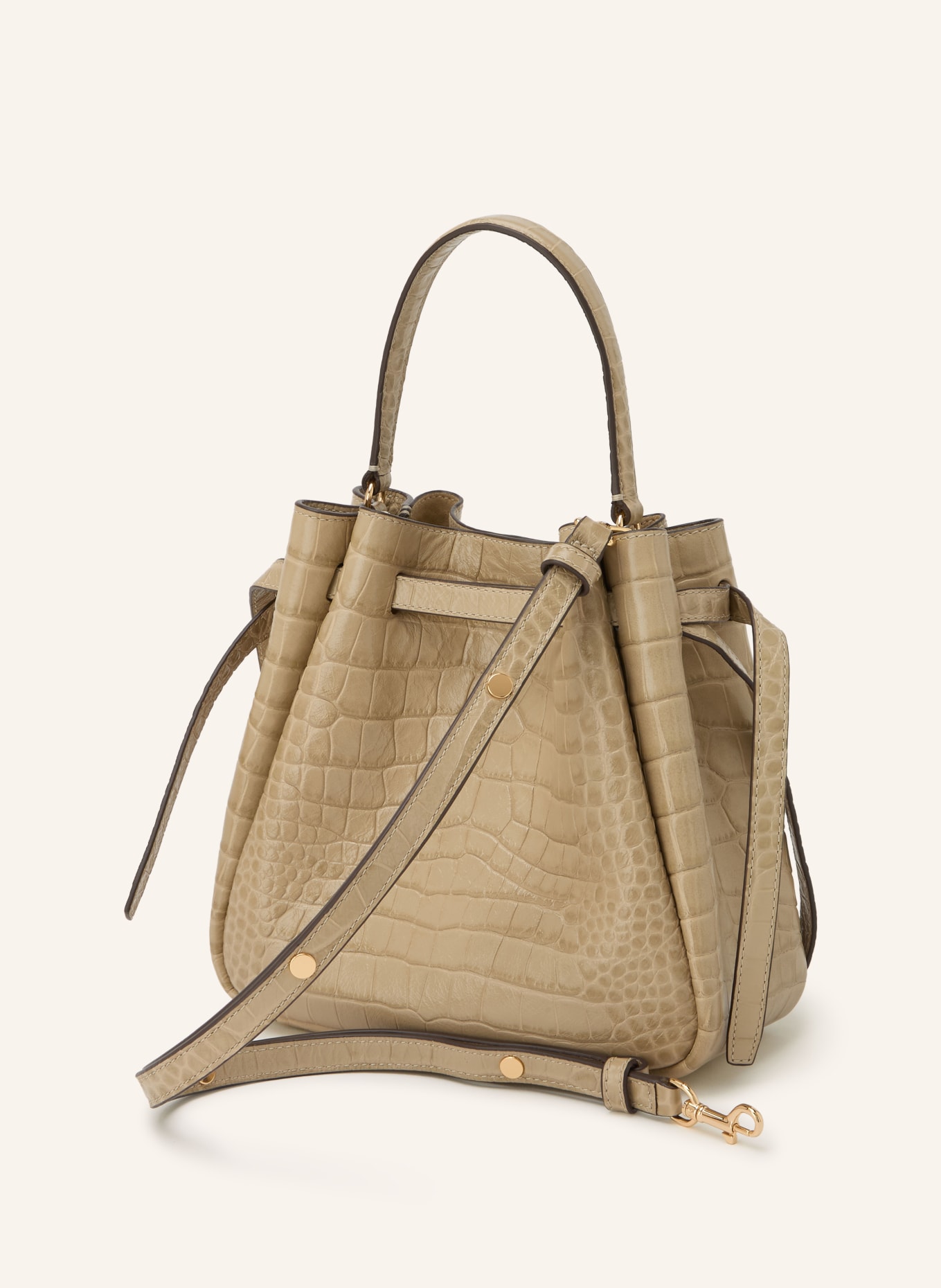 TORY BURCH Beuteltasche ROMY: CREME / GOLD