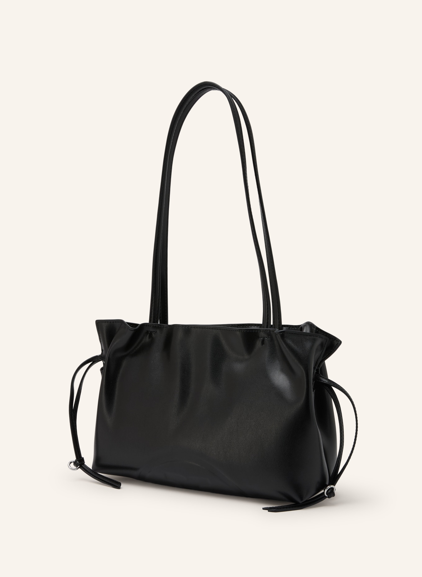 TORY BURCH Schultertasche ELLA SMALL: SCHWARZ / SILBER