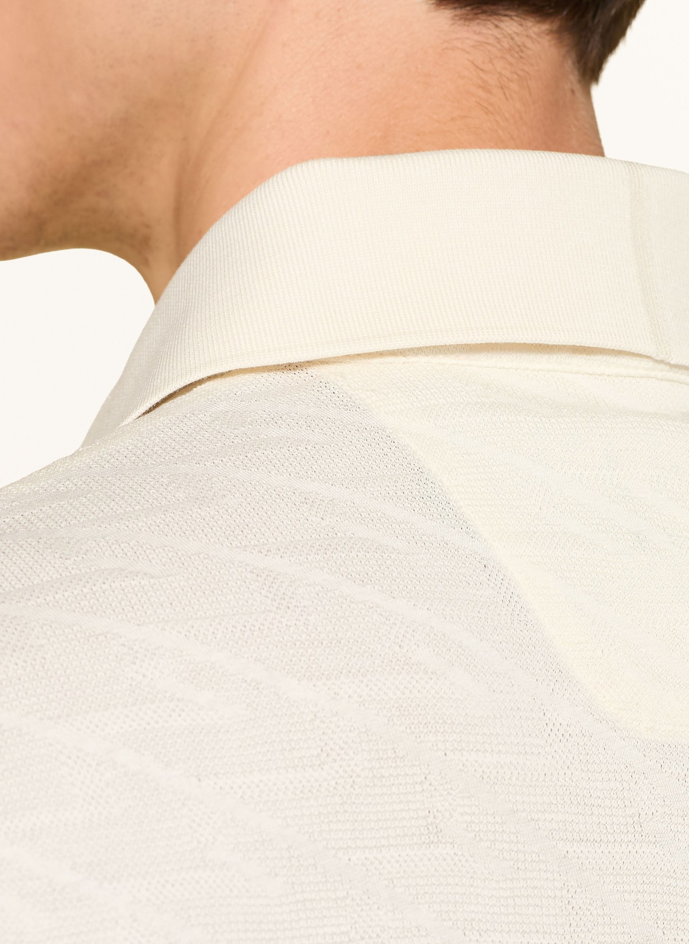 BOSS Polo jacquard C-PROUT coupe classique: ÉCRU / BEIGE