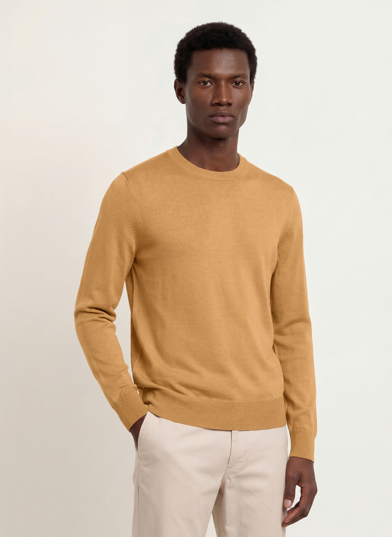 BOSS Trui LENO: CAMEL