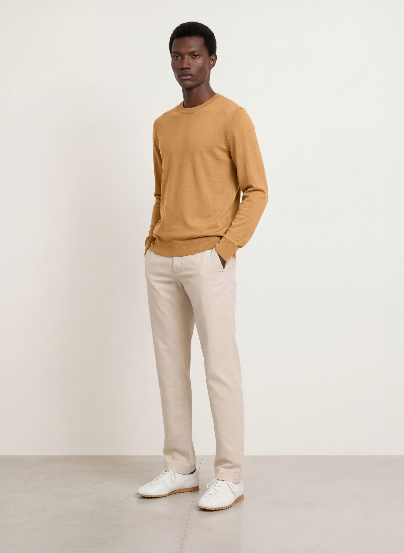 BOSS Trui LENO: CAMEL