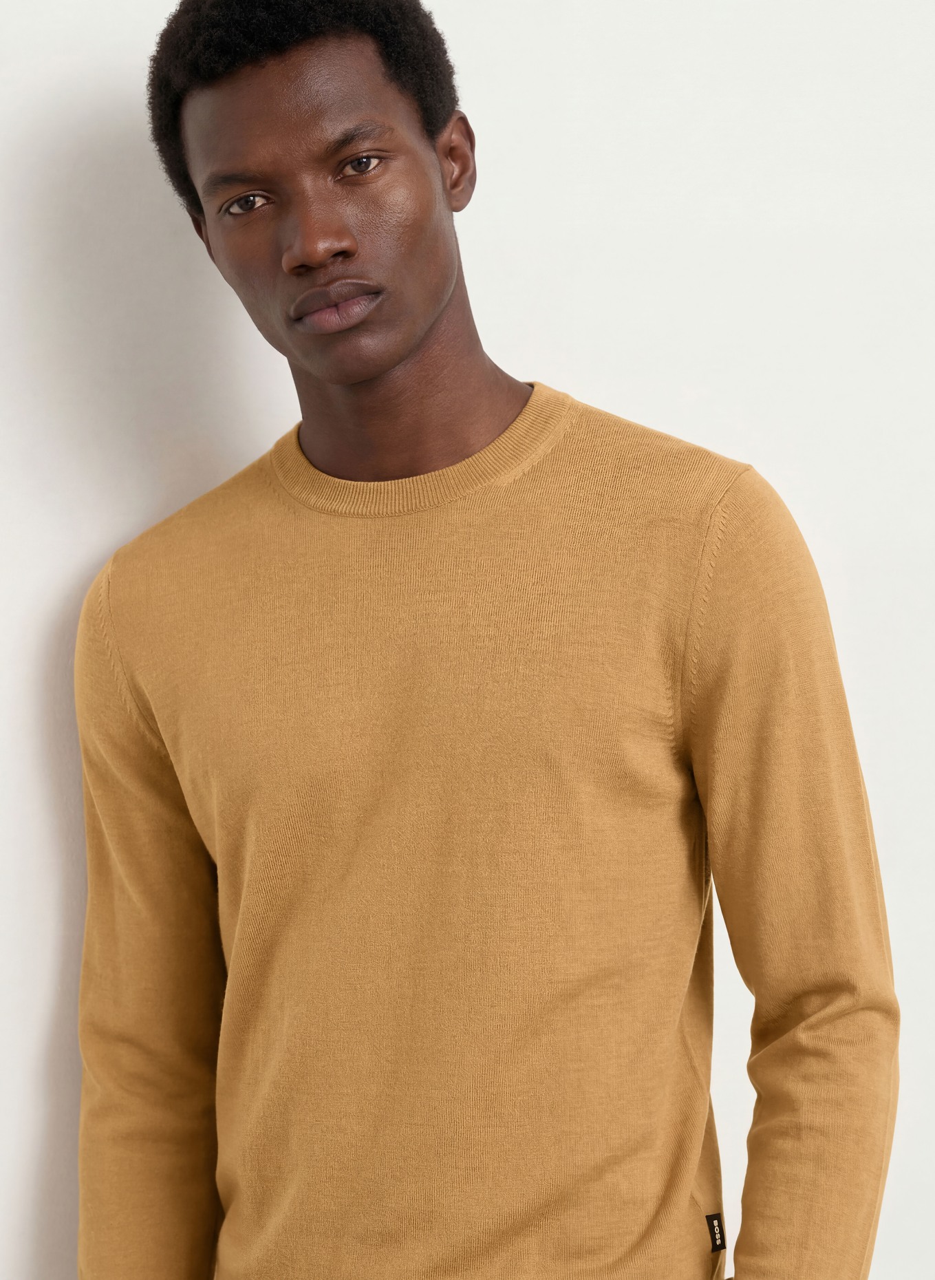 BOSS Trui LENO: CAMEL
