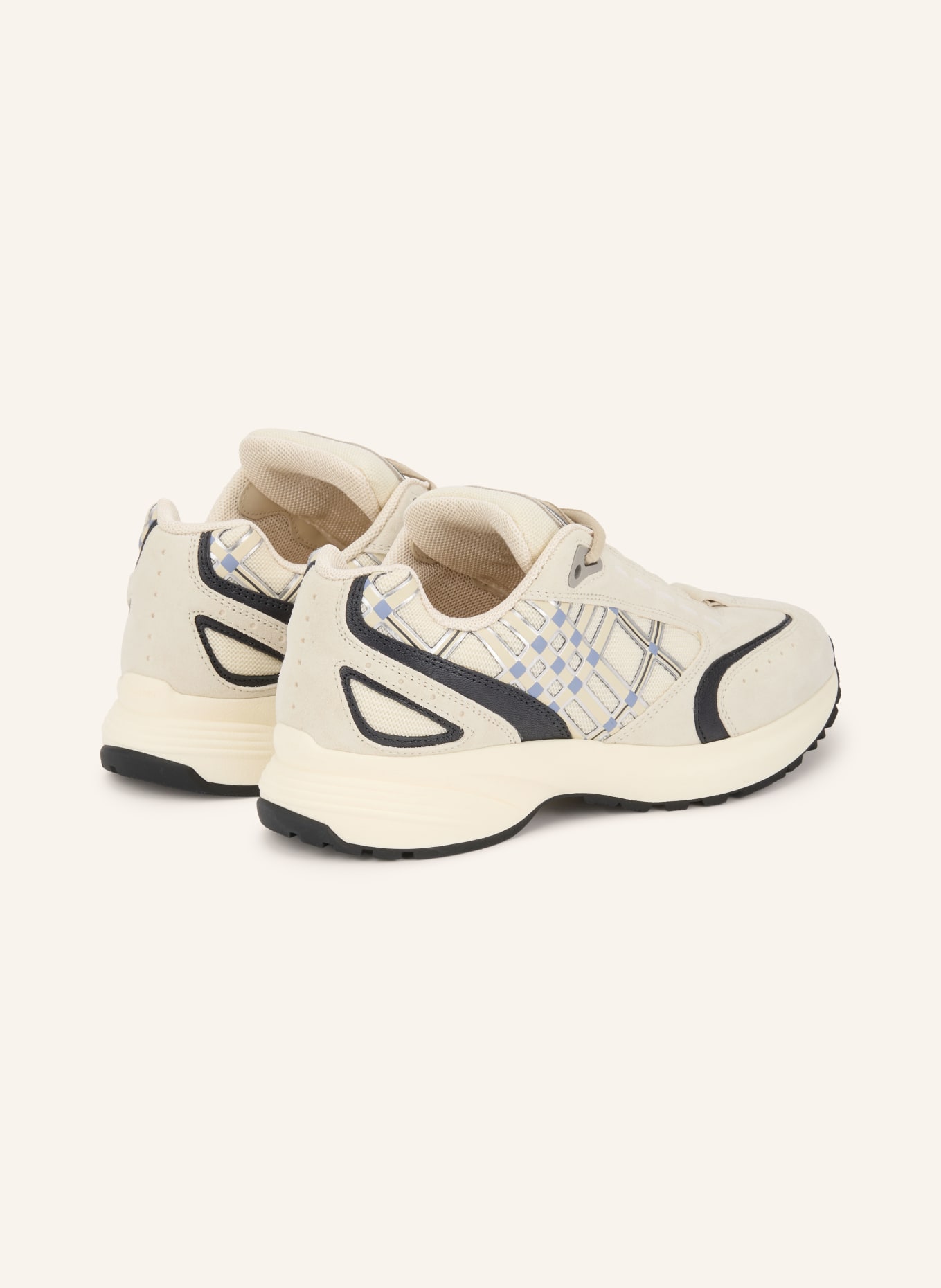 BURBERRY ECLIPSE Sneakers: CREAM / SILVER / LIGHT BLUE