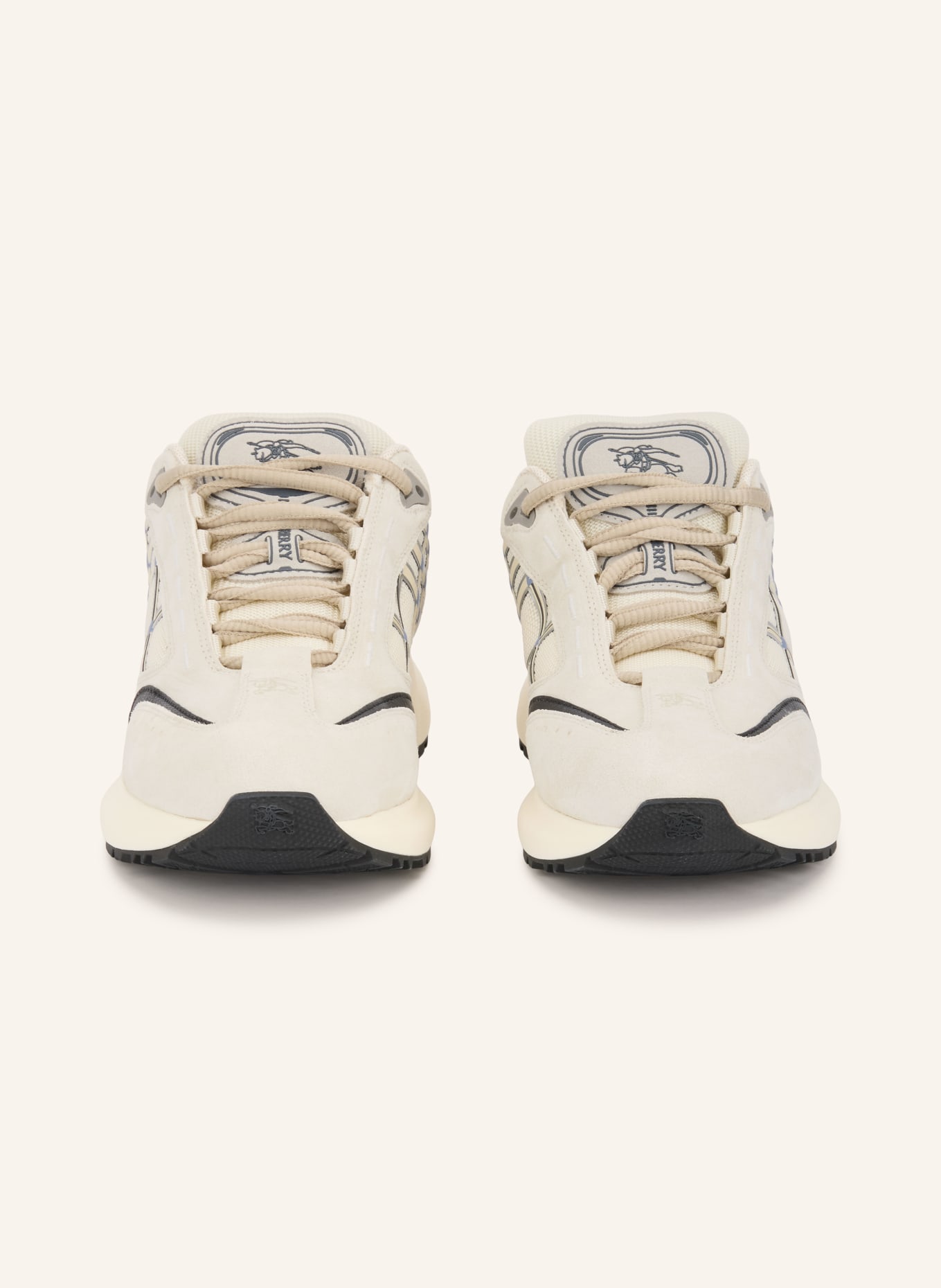BURBERRY ECLIPSE Sneakers: CREAM / SILVER / LIGHT BLUE