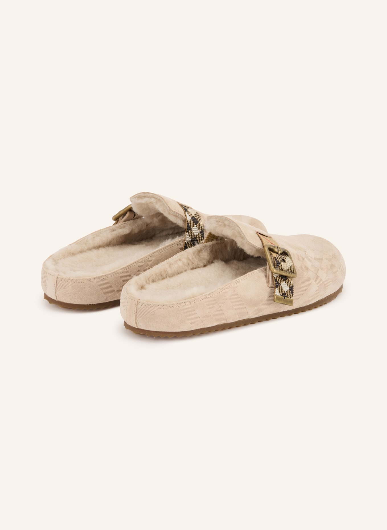 BURBERRY Mules LF URCHIN: BEIGE / RED / BLACK