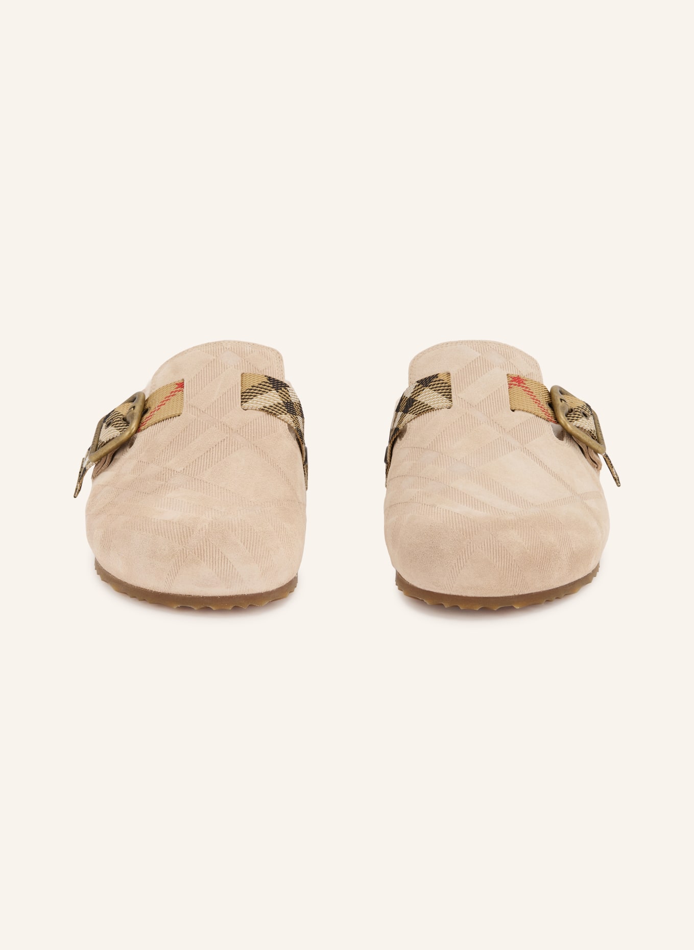 BURBERRY Mules LF URCHIN: BEIGE / RED / BLACK