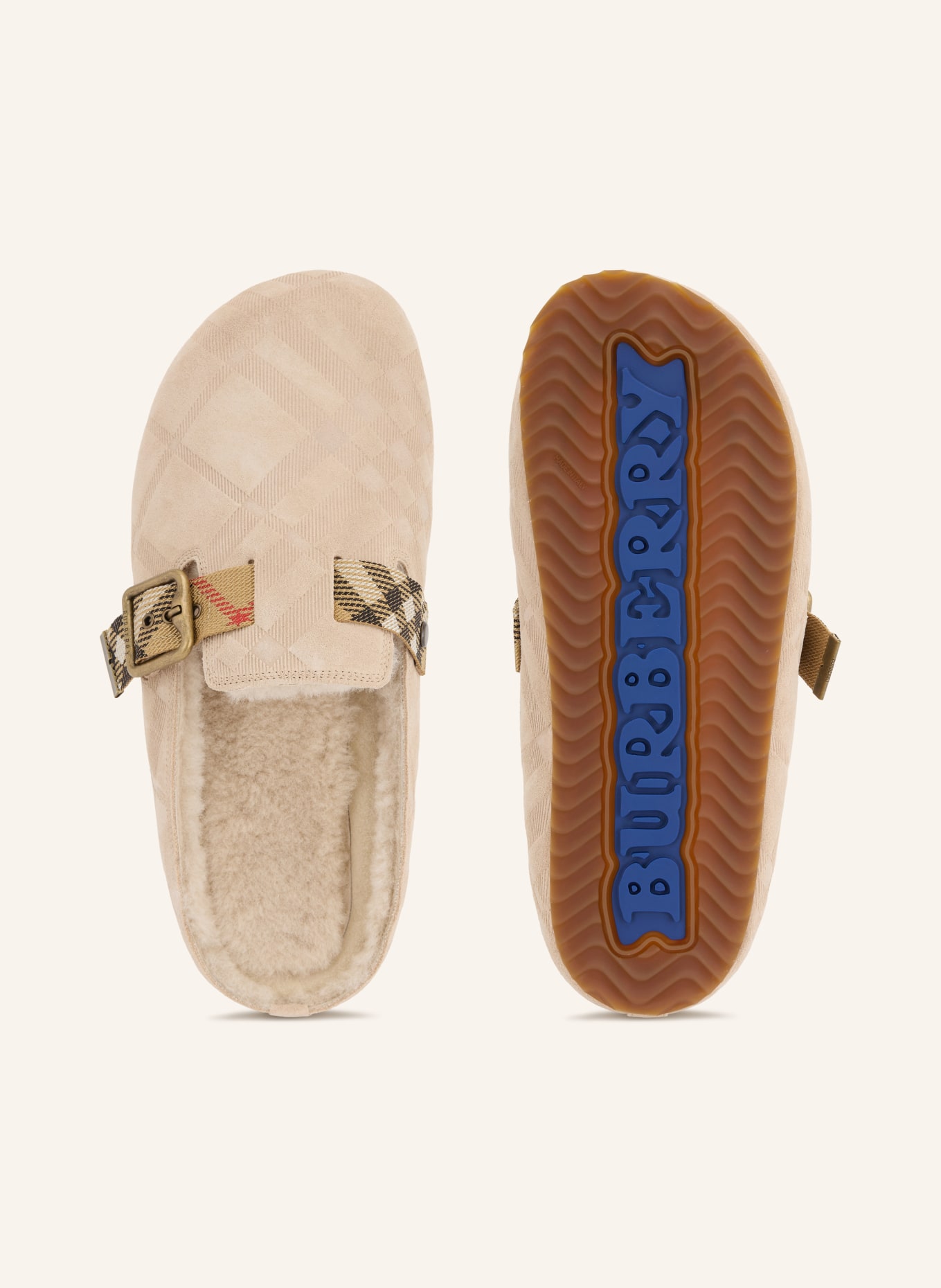 BURBERRY Mules LF URCHIN: BEIGE / RED / BLACK