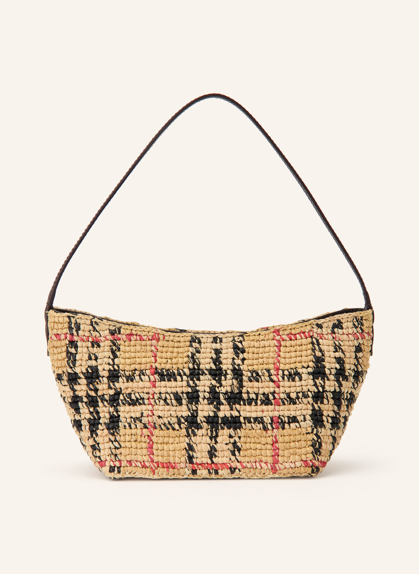 BURBERRY Sac épaule MARGATE SMALL: BEIGE / OR / MARRON FONCÉ