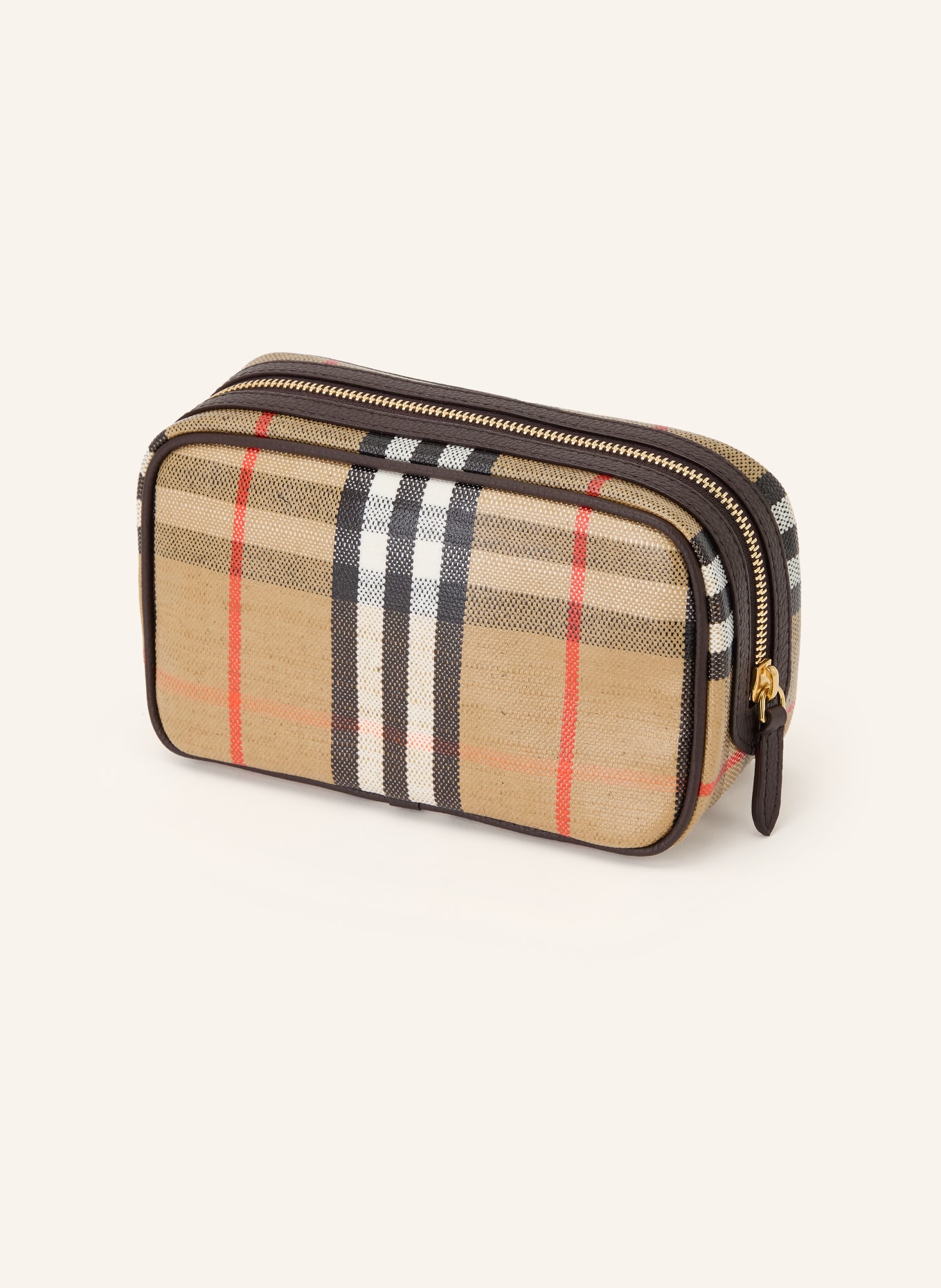 BURBERRY Kosmetyczka HIGHLANDS: BEŻOWY / CZERWONY / CZARNY