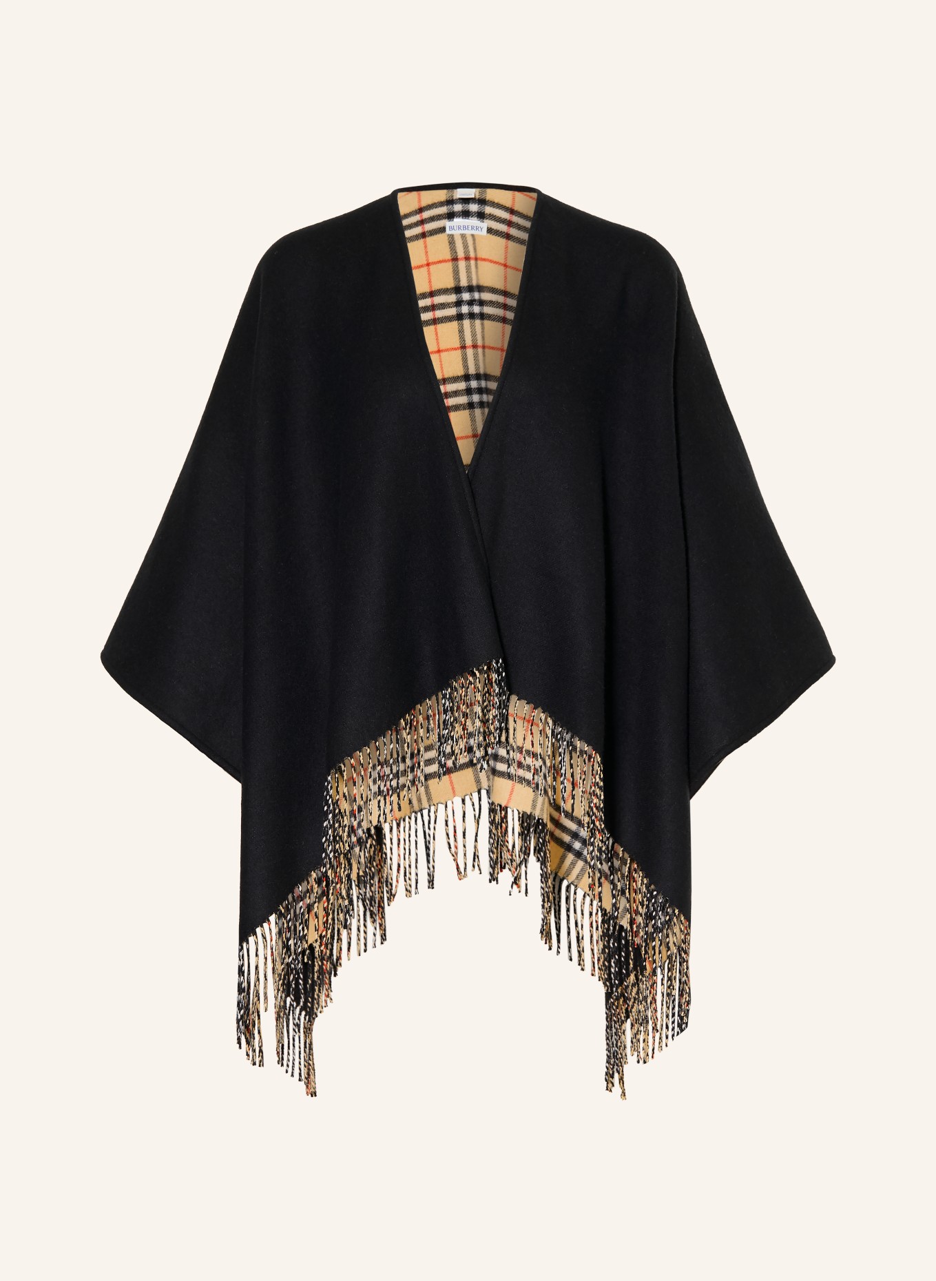 BURBERRY Cape: NEGRU / BEJ / PORTOCALIU