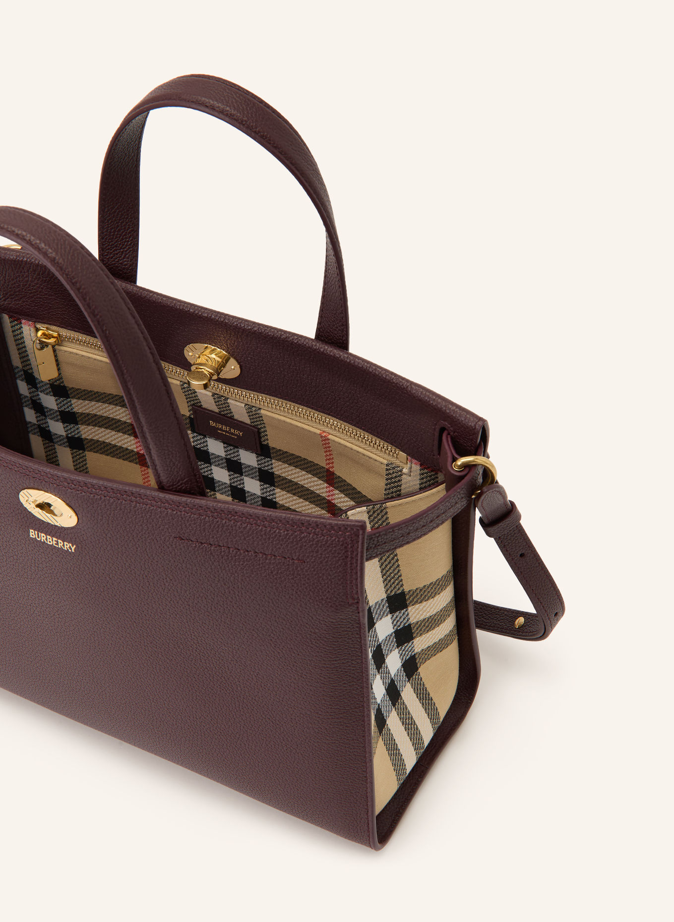 BURBERRY Handtasche COTSWOLDS SMALL: DUNKELROT