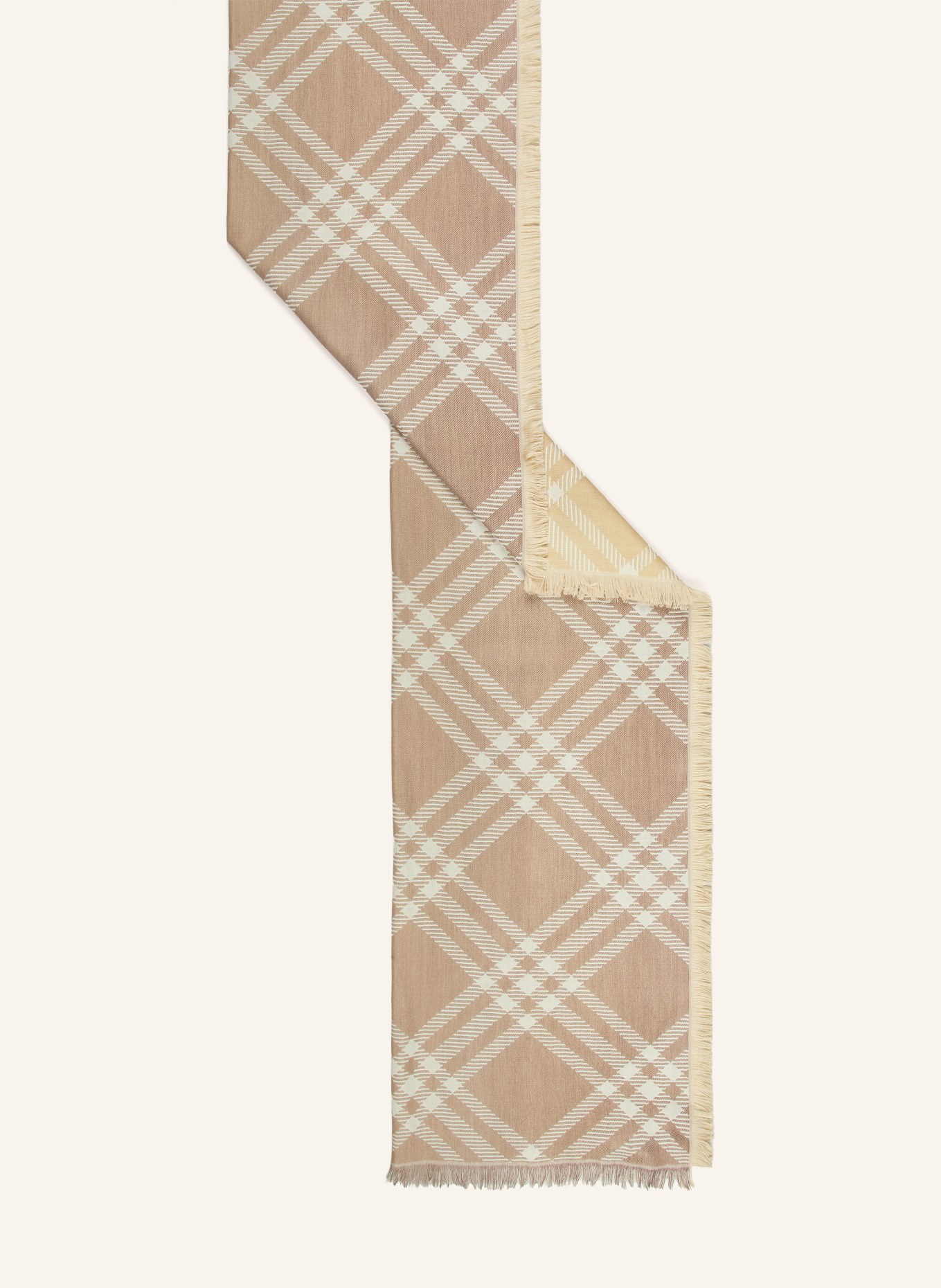 BURBERRY Halsduk med siden: BEIGE / GRÄDDE