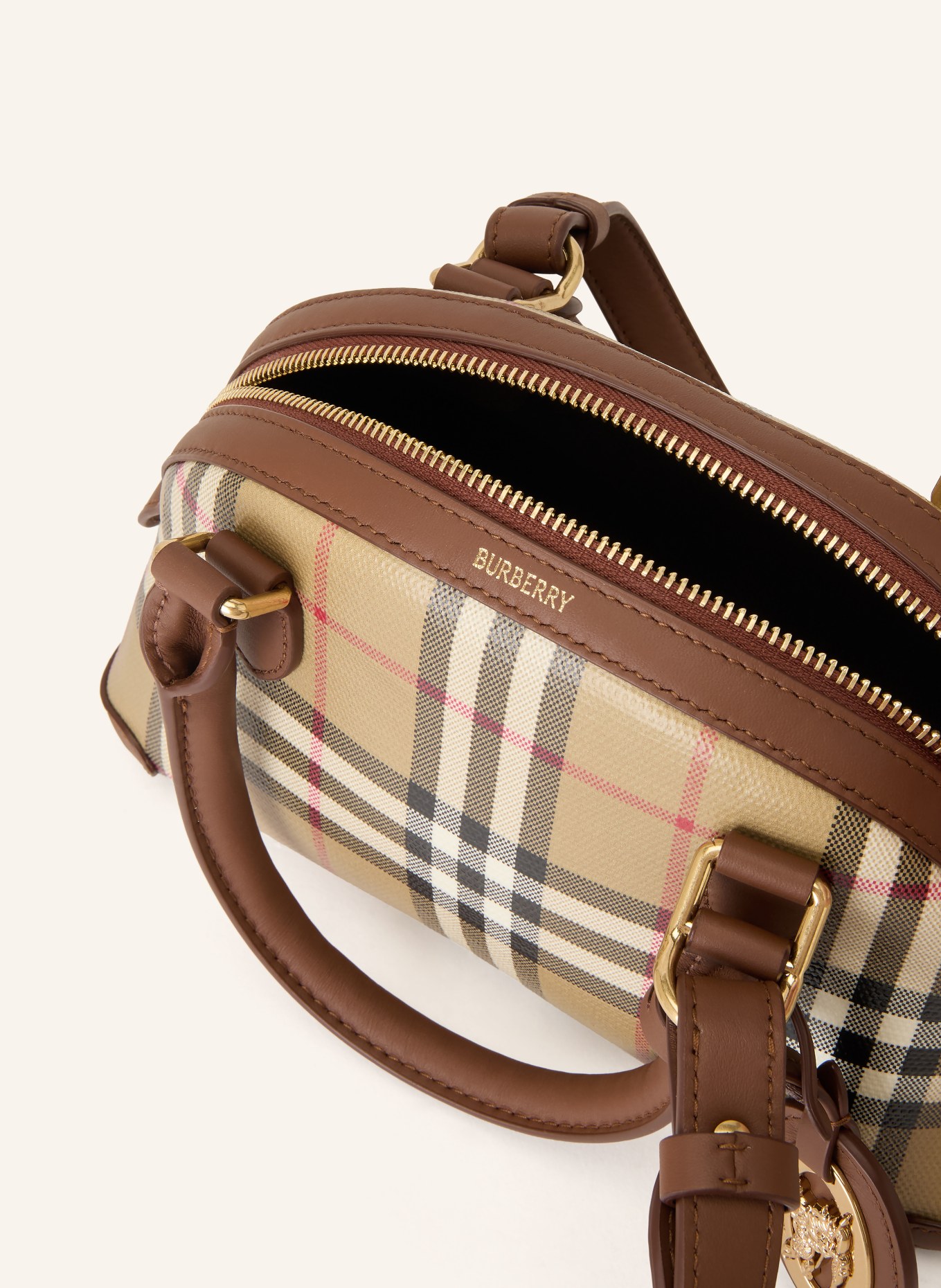 BURBERRY PRIMROSE Handbag: BEIGE / BROWN / RED