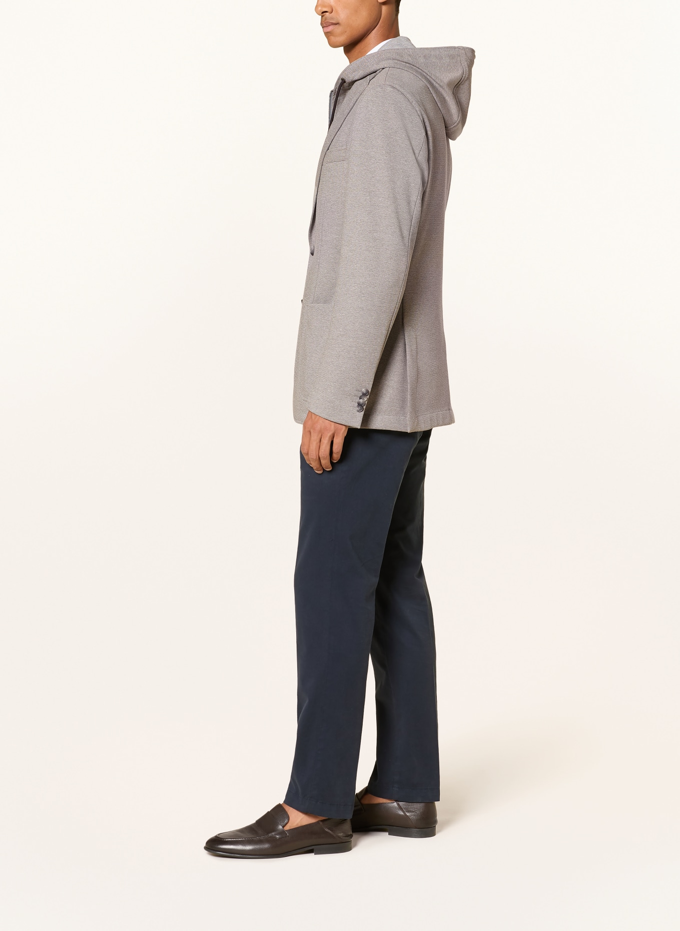 BOSS HANRY Slim Fit Blazer with Removable Collar: SILVER