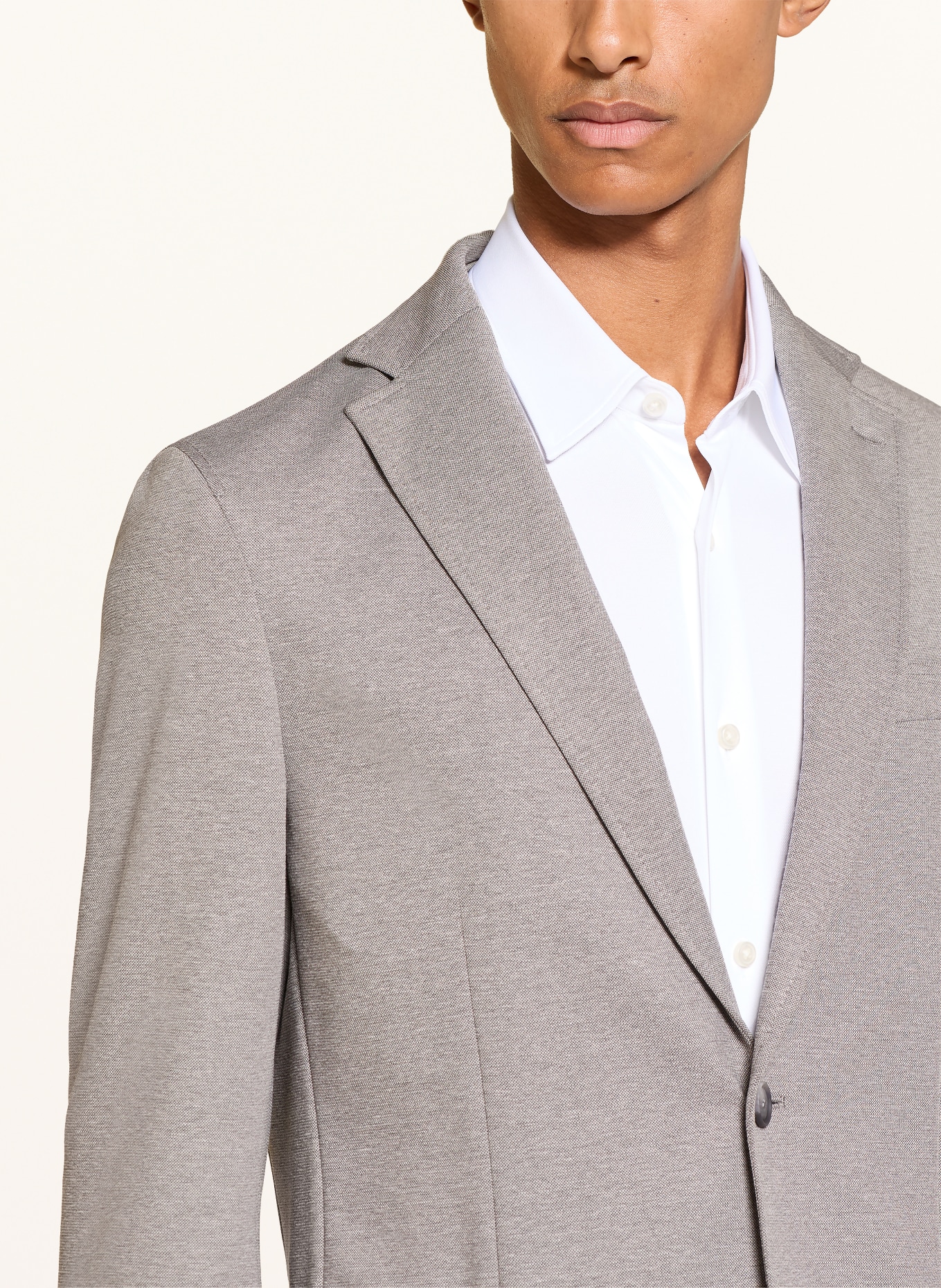 BOSS HANRY Slim Fit Blazer with Removable Collar: SILVER