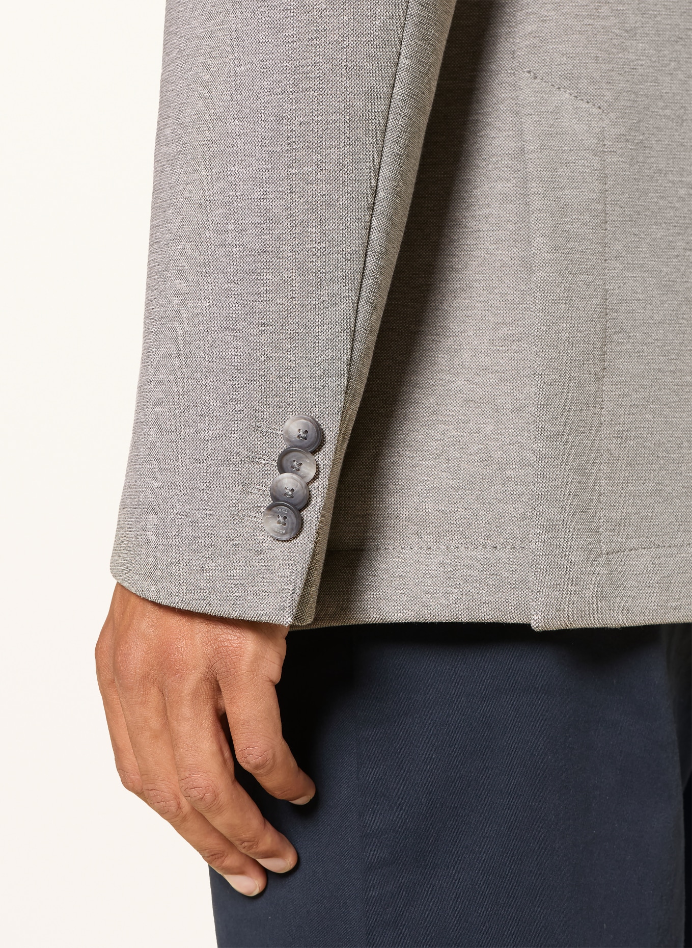 BOSS HANRY Slim Fit Blazer with Removable Collar: SILVER