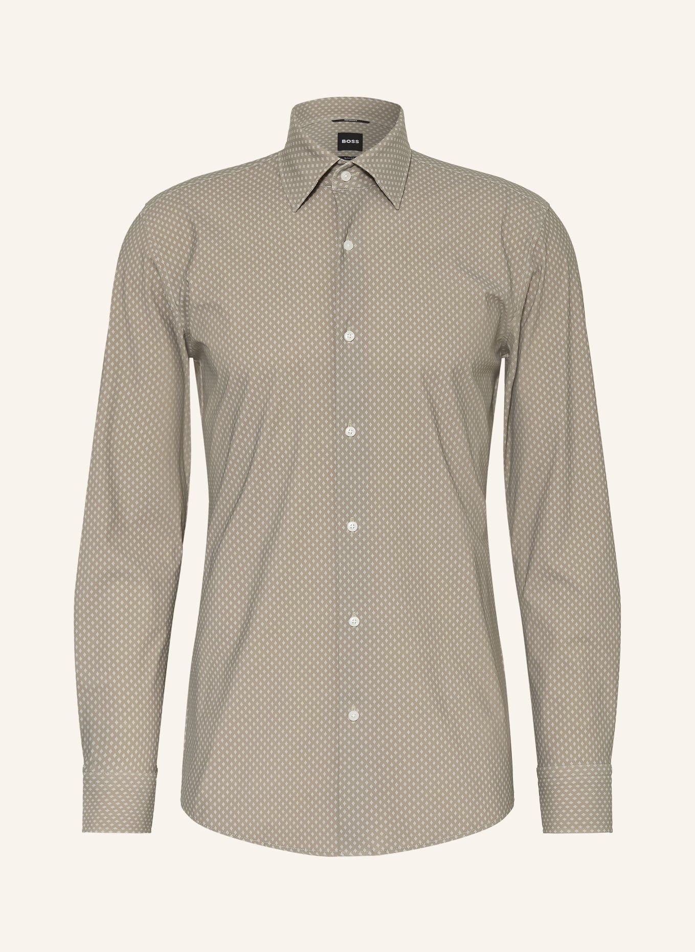 BOSS Overhemd HANK Slim Fit: OLIJF / ECRU