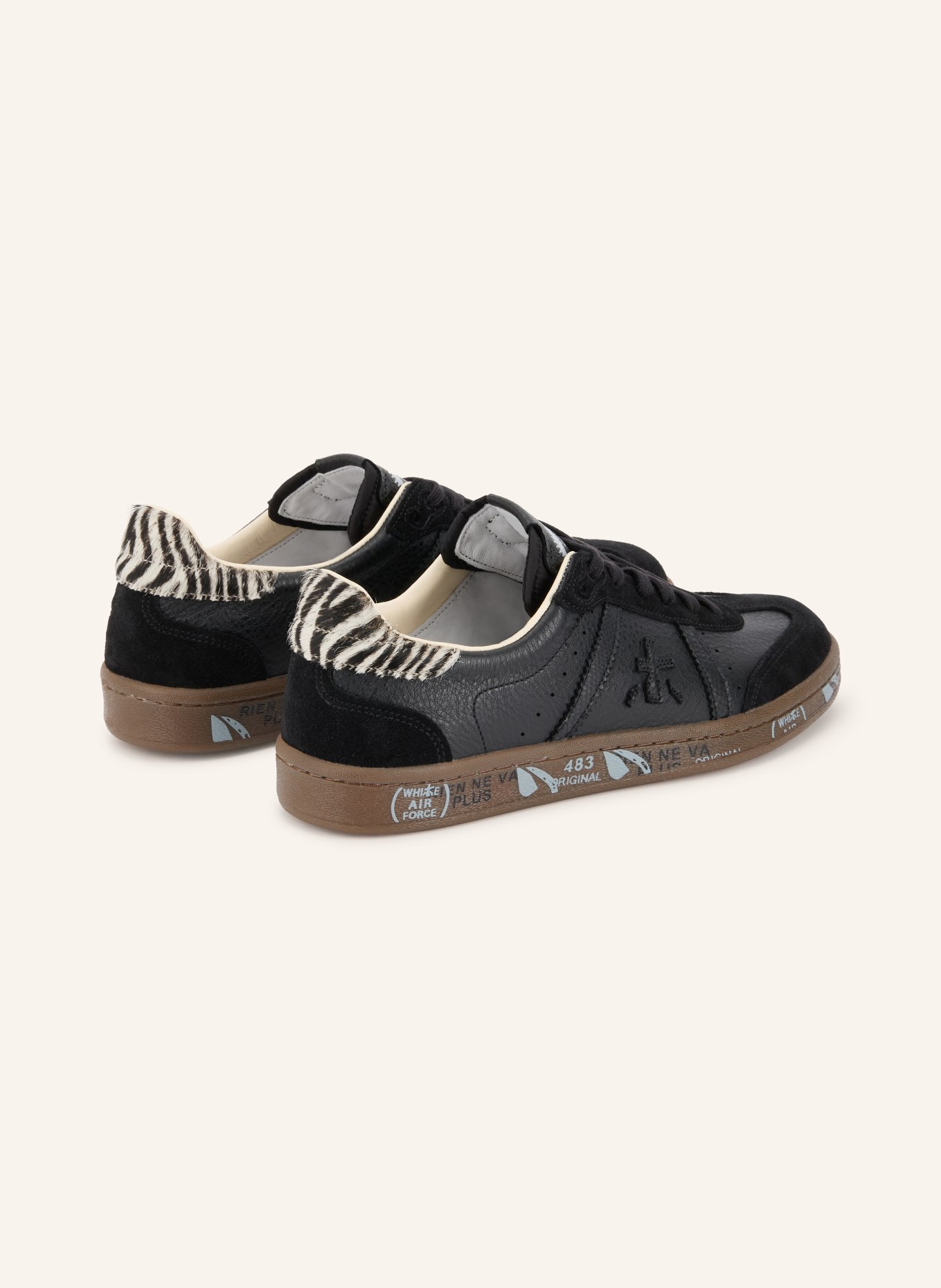 PREMIATA Sneakersy BONNIED: ČERNÁ / BÍLÁ