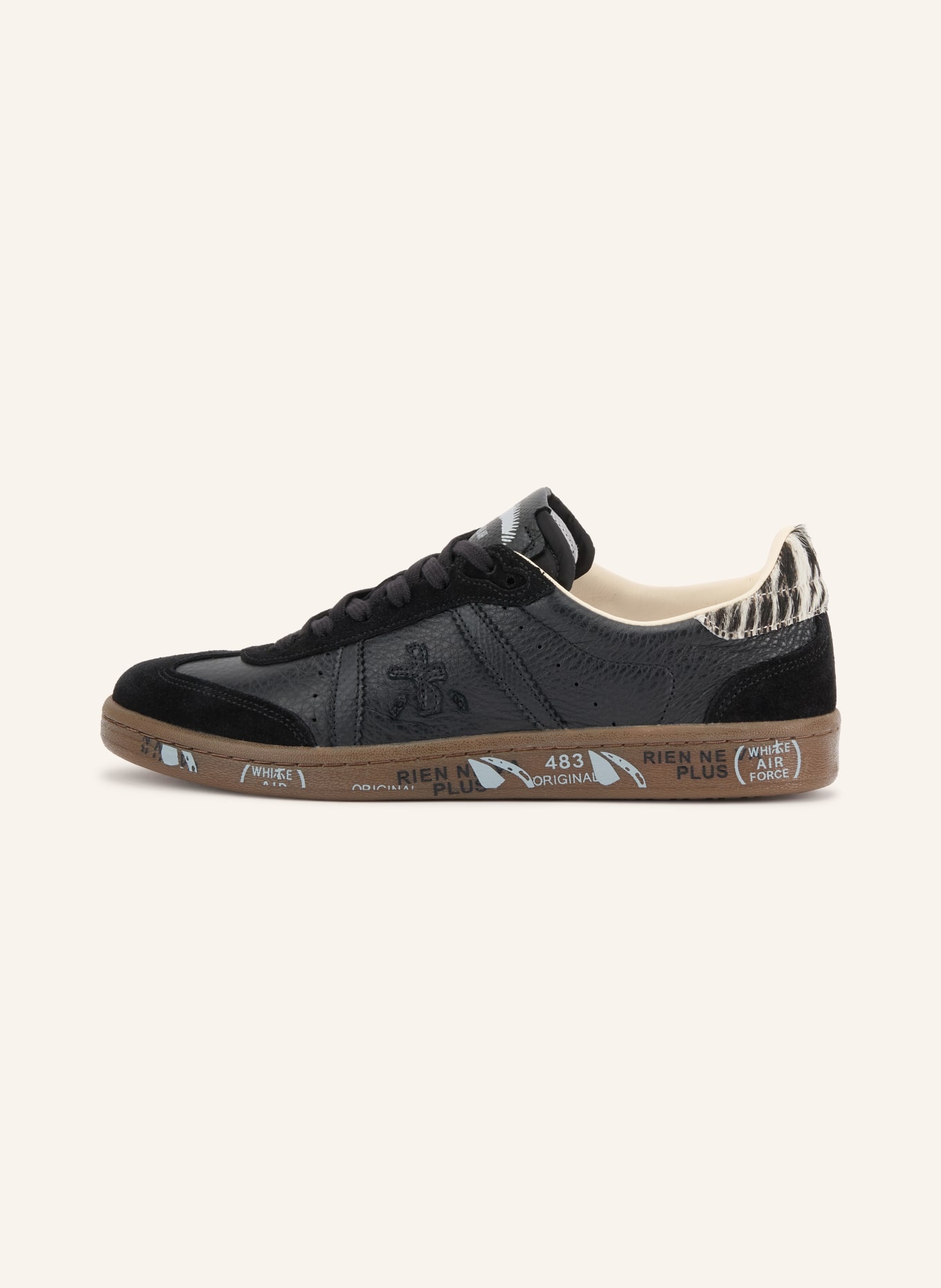 PREMIATA Sneakersy BONNIED: ČERNÁ / BÍLÁ