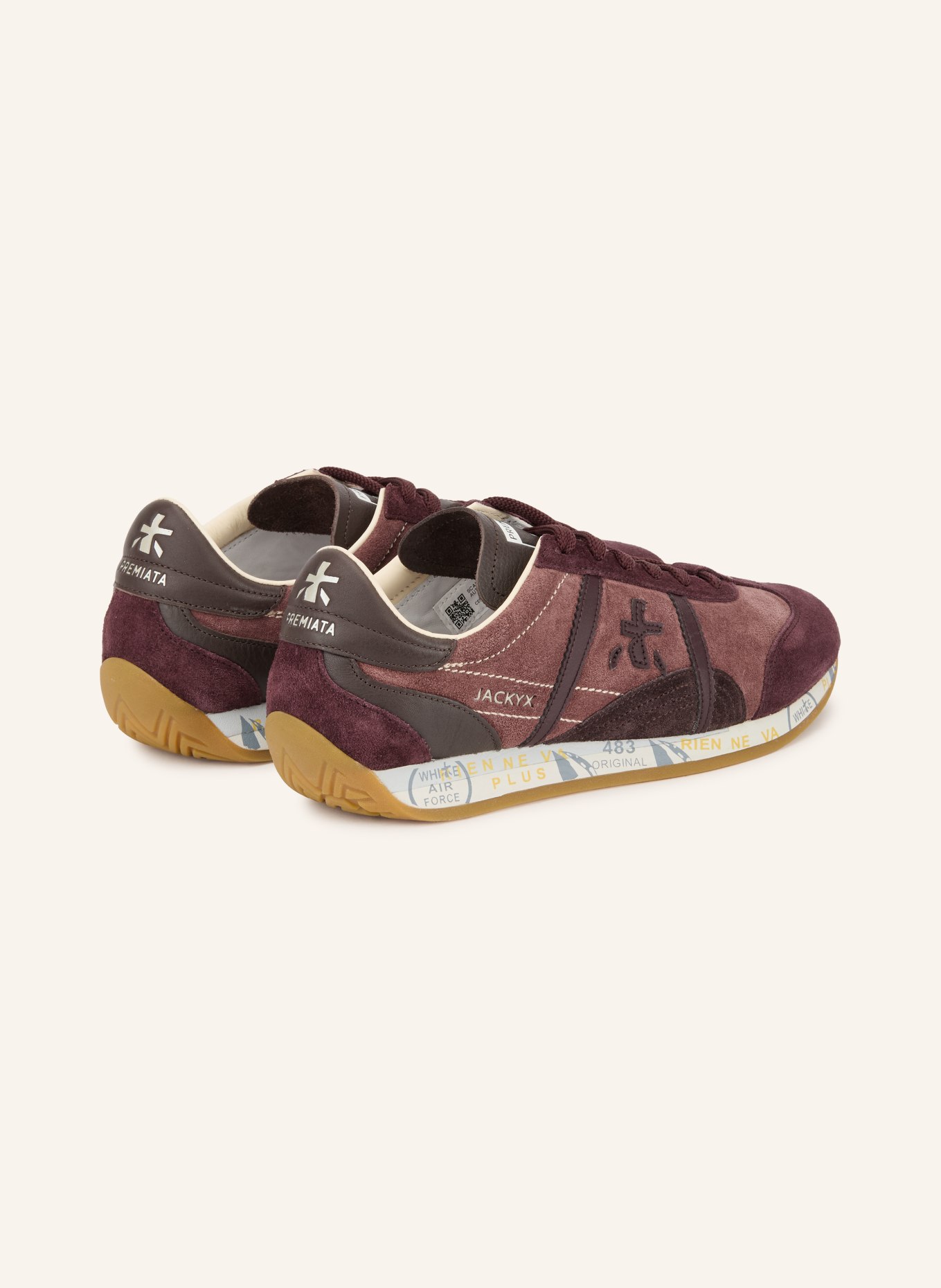 PREMIATA Sneakersy JACKY: TMAVĚ FIALOVÁ / TMAVĚ HNĚDÁ / REŽNÁ