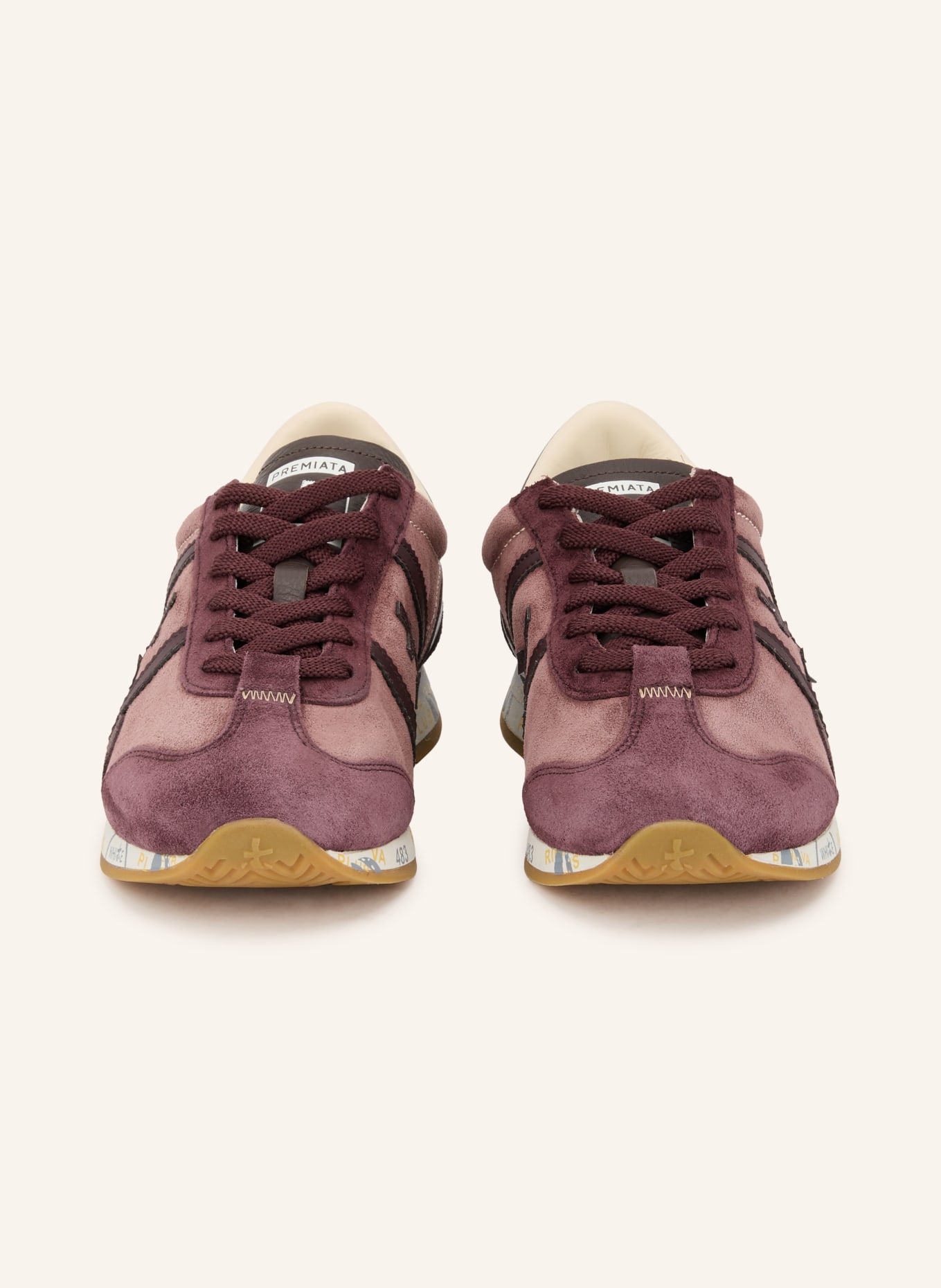 PREMIATA Sneakersy JACKY: TMAVĚ FIALOVÁ / TMAVĚ HNĚDÁ / REŽNÁ