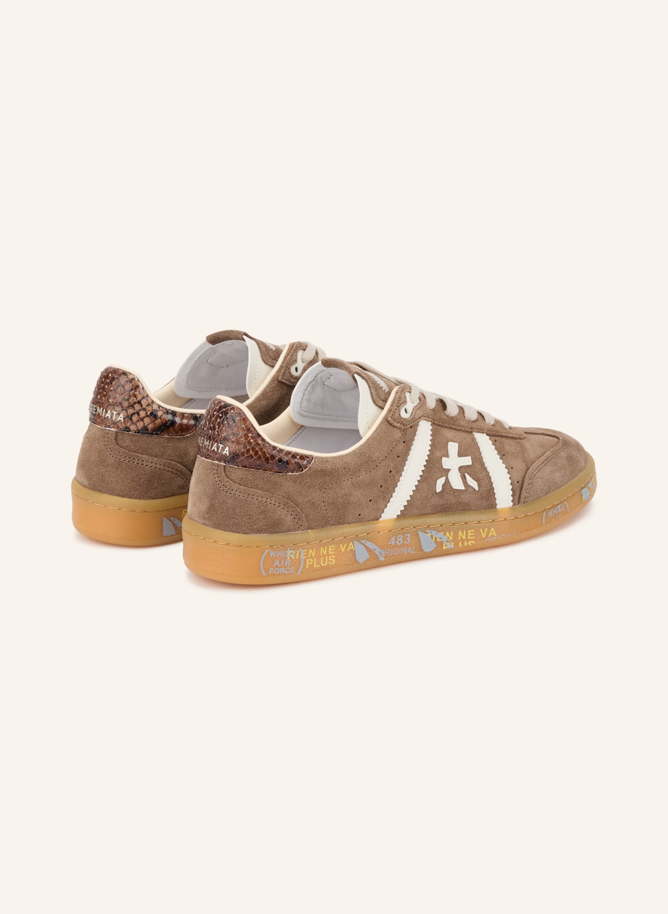 PREMIATA Sneakers BONNIED: MARRON / BLANC