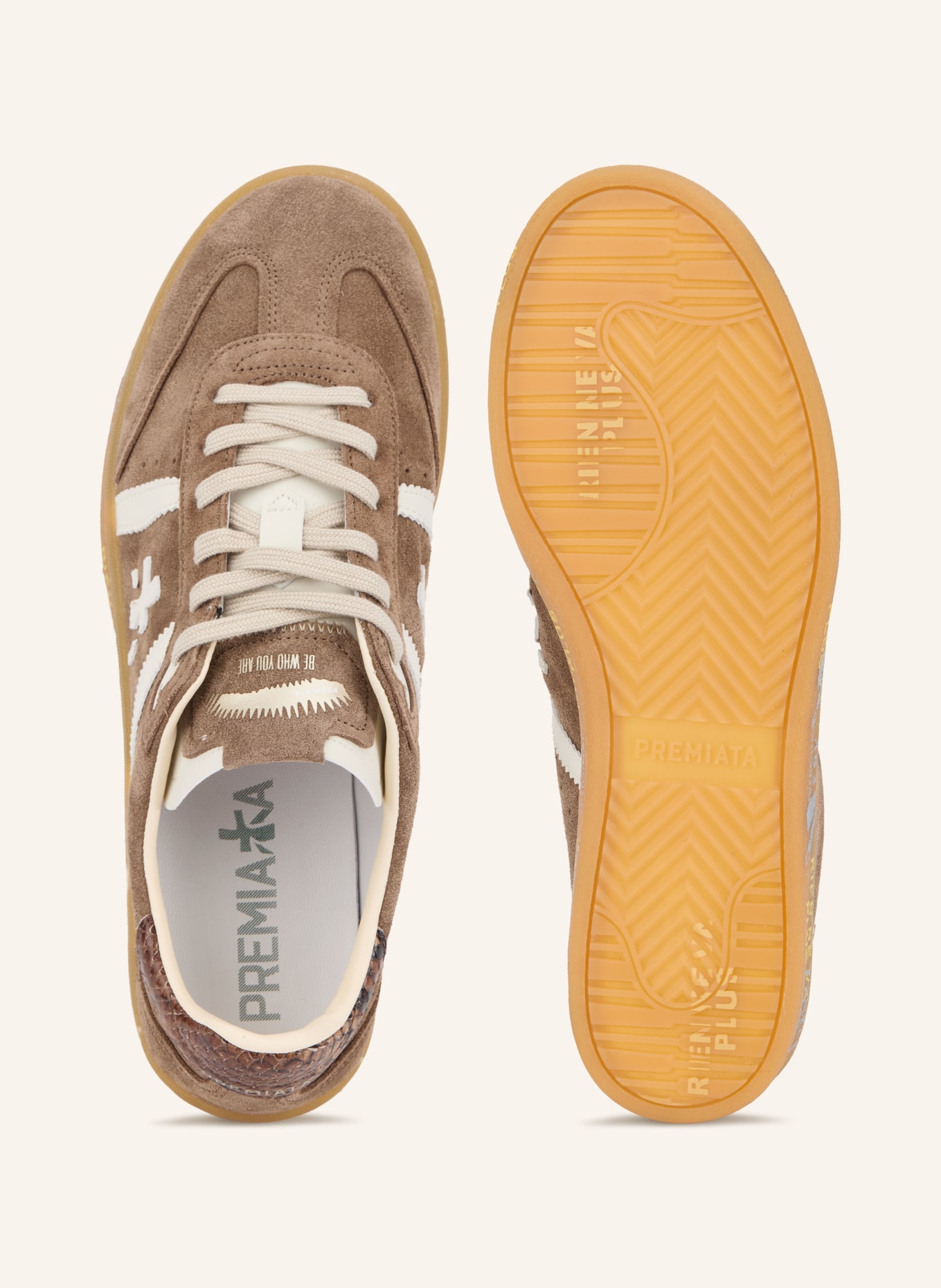 PREMIATA Sneakers BONNIED: MARRON / BLANC