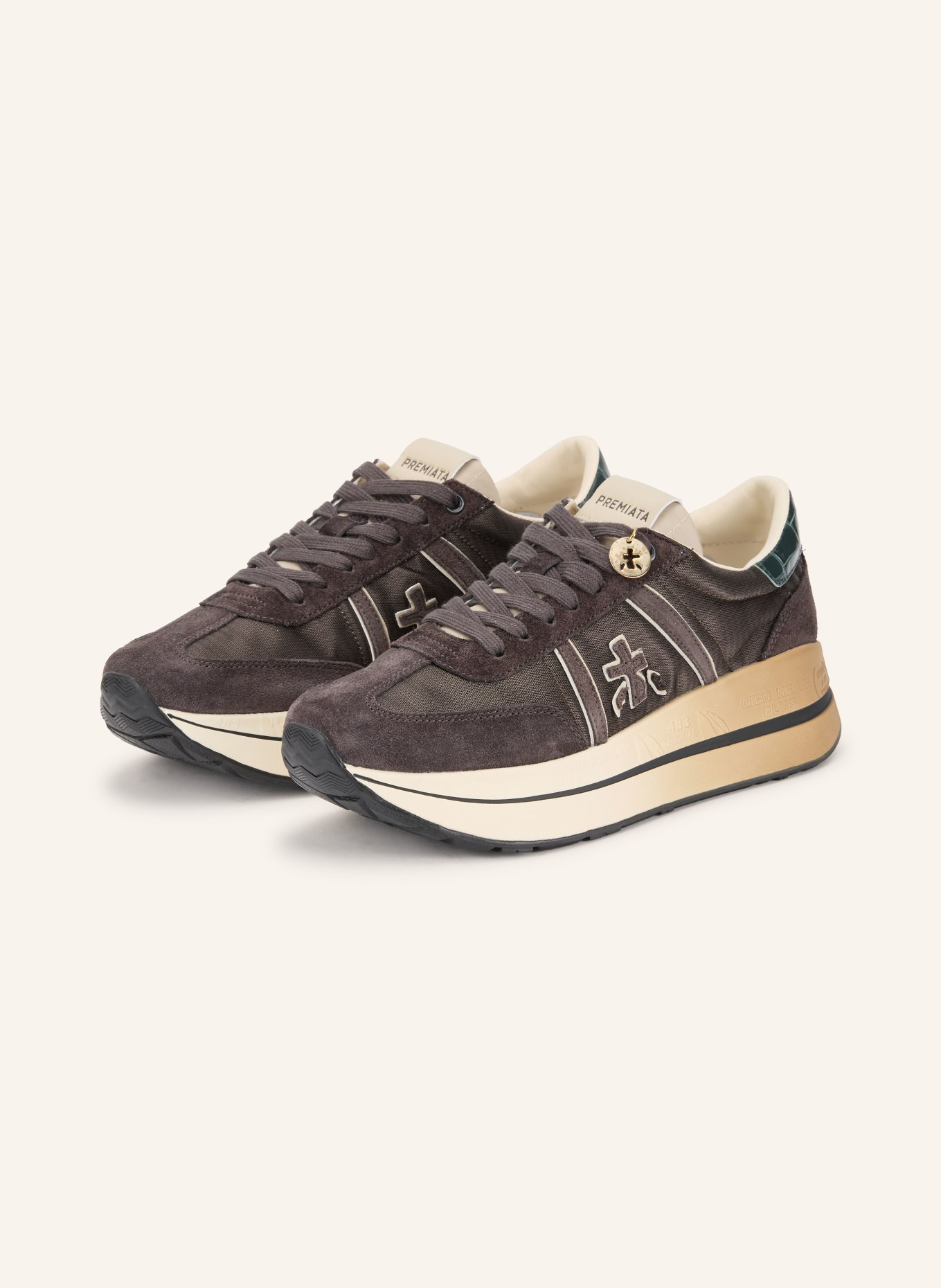 PREMIATA Sneakers BETHCOIN: MARRON FONCÉ / BEIGE / GROEN