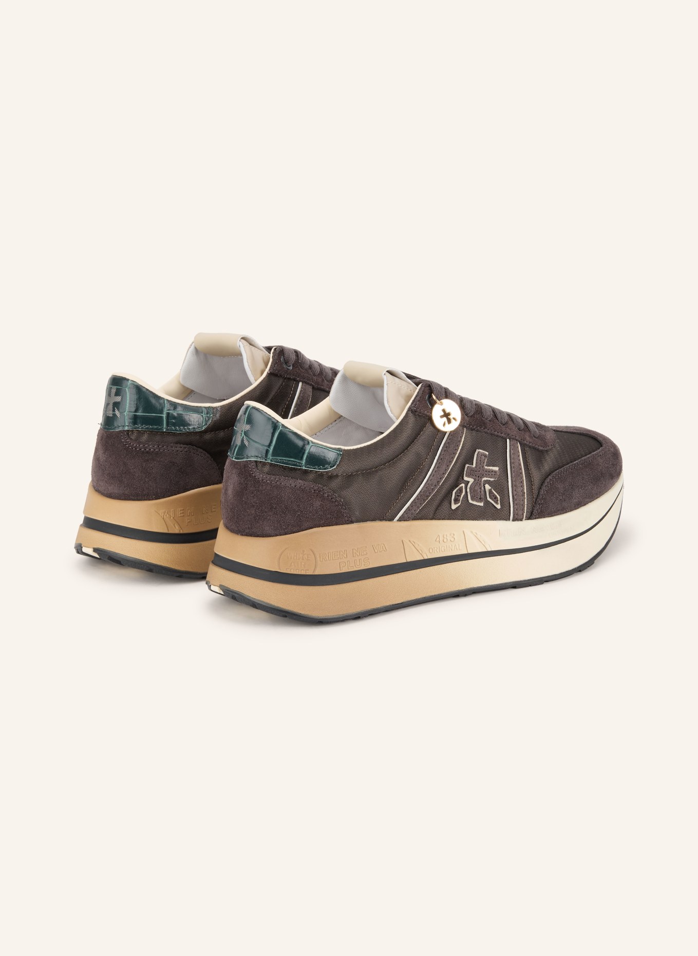 PREMIATA Sneakers BETHCOIN: MARRON FONCÉ / BEIGE / GROEN