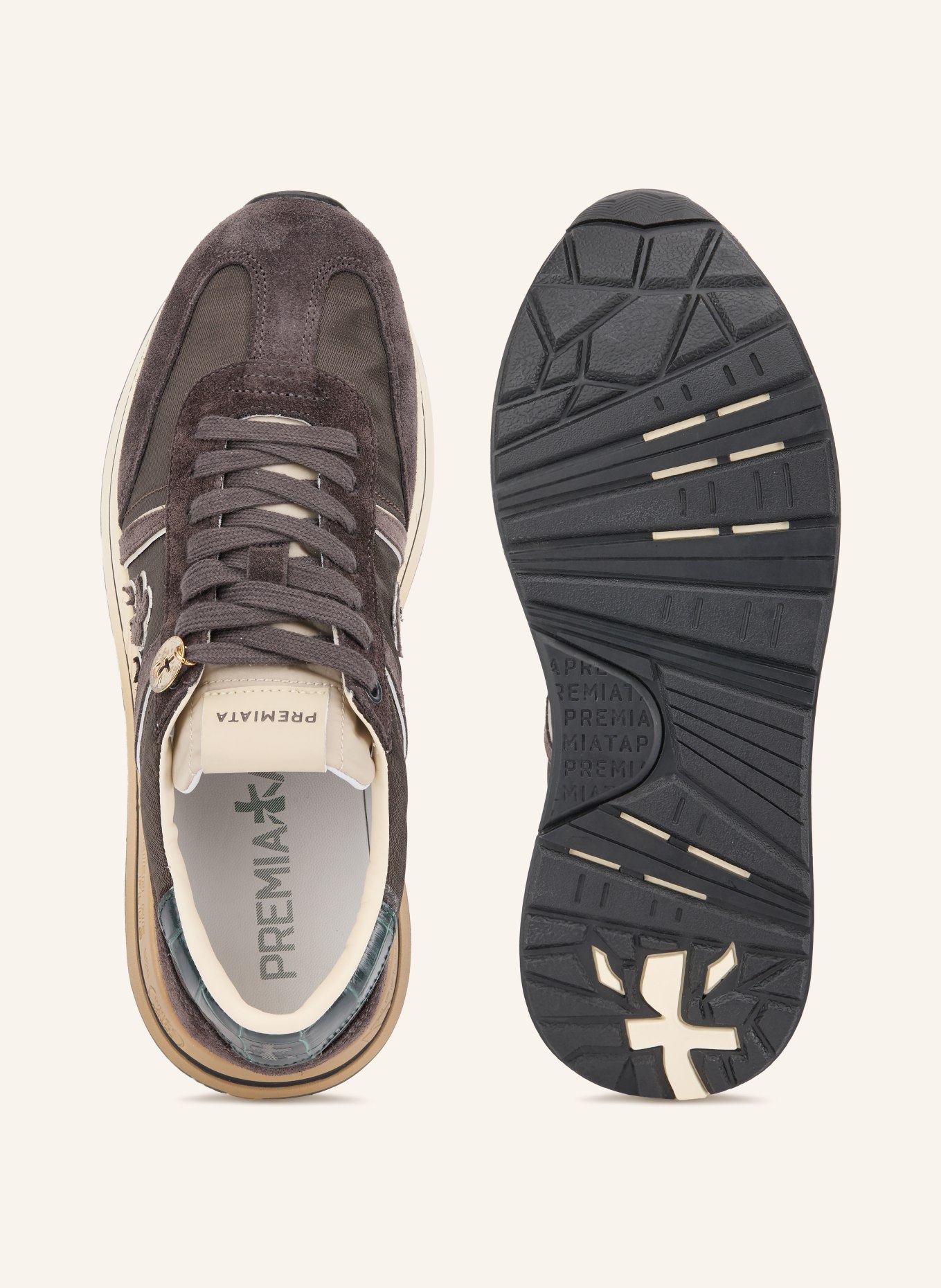 PREMIATA Sneakers BETHCOIN: MARRON FONCÉ / BEIGE / GROEN