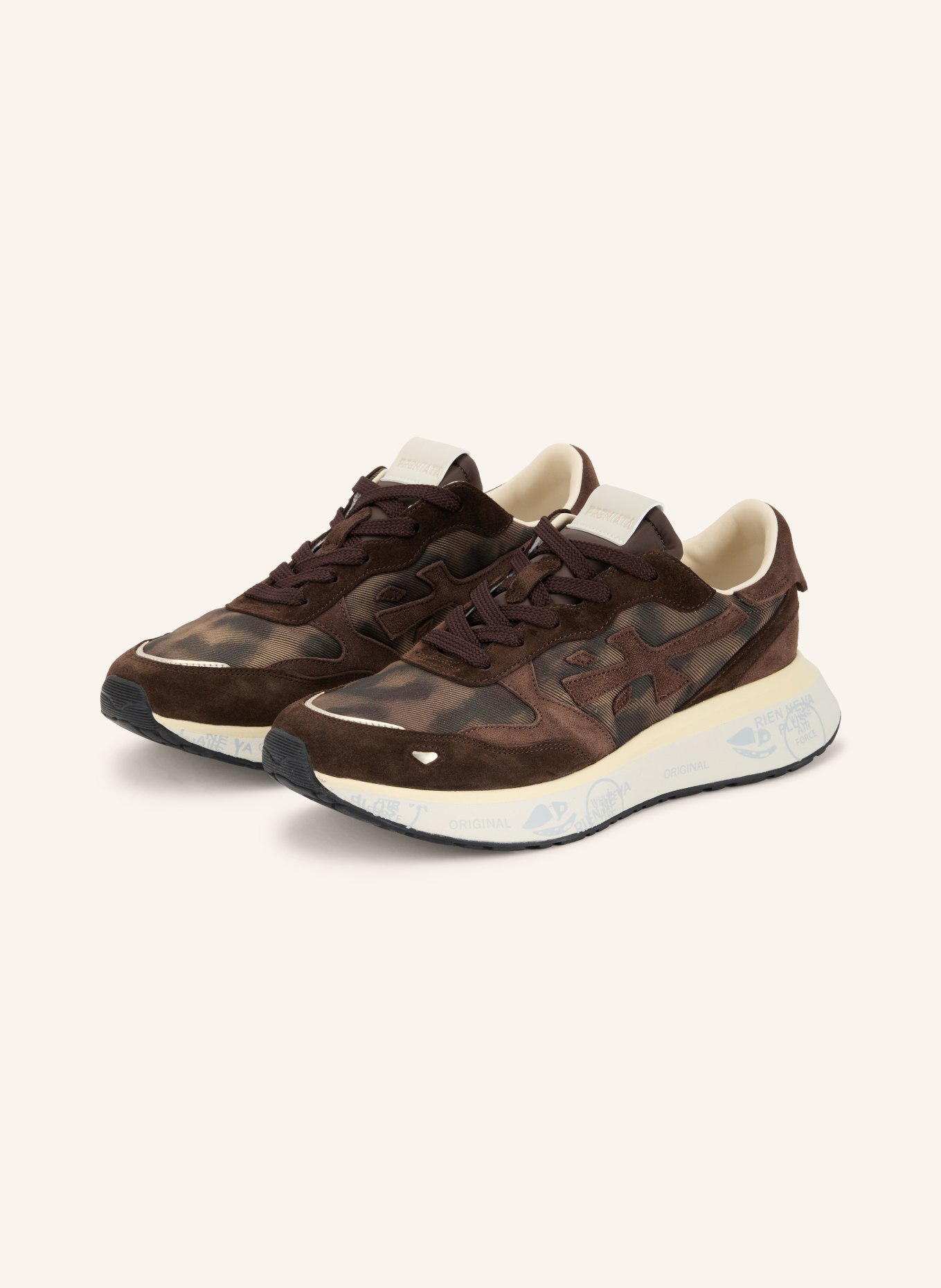 PREMIATA Sneaker LAURYN: DUNKELBRAUN / BEIGE / DUNKELGRAU
