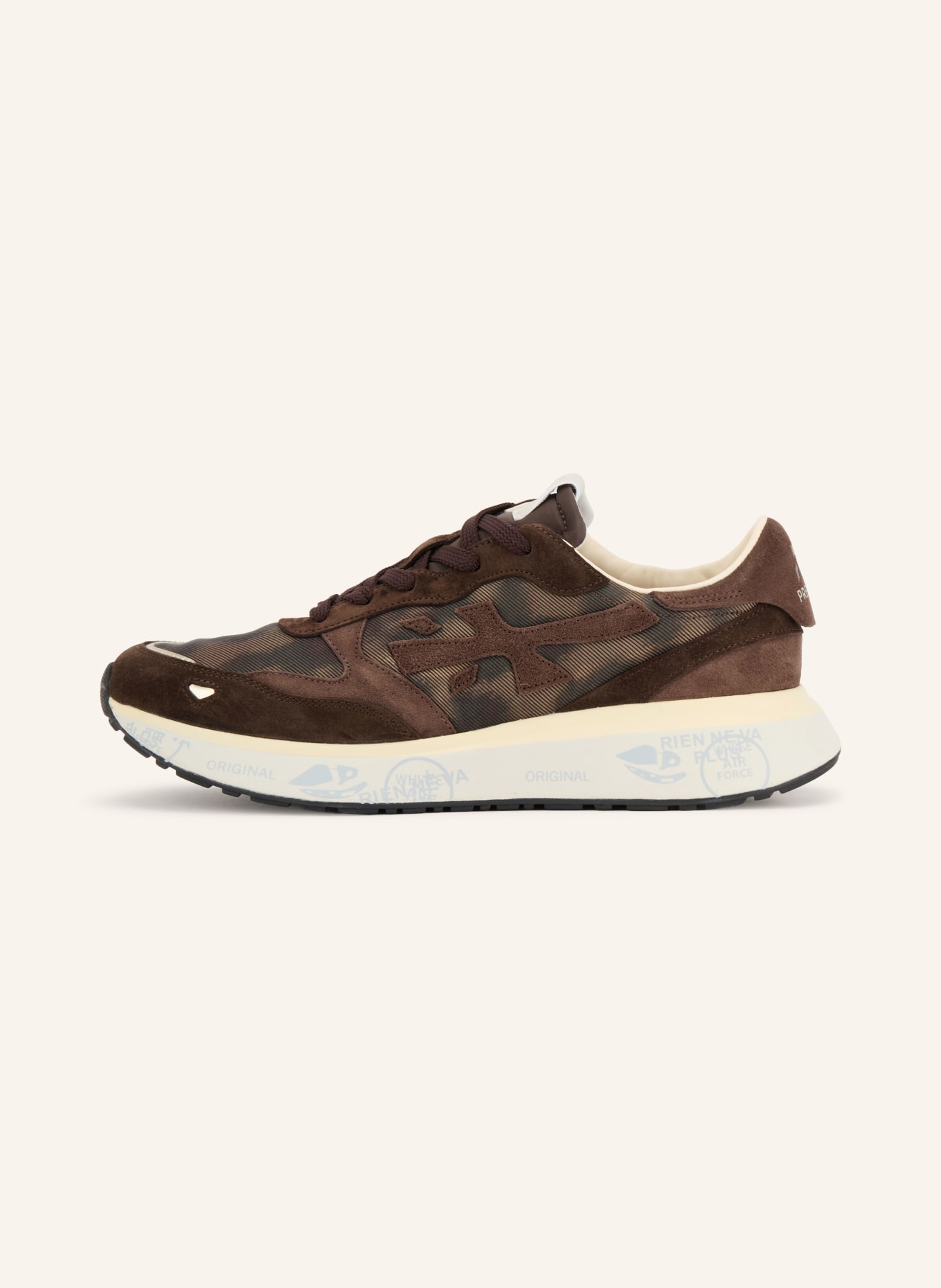 PREMIATA Sneaker LAURYN: DUNKELBRAUN / BEIGE / DUNKELGRAU