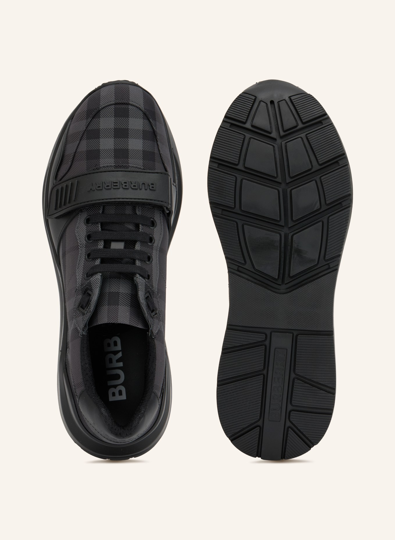 BURBERRY Sneakers NEW REGIS: MÖRKGRÅ / SVART