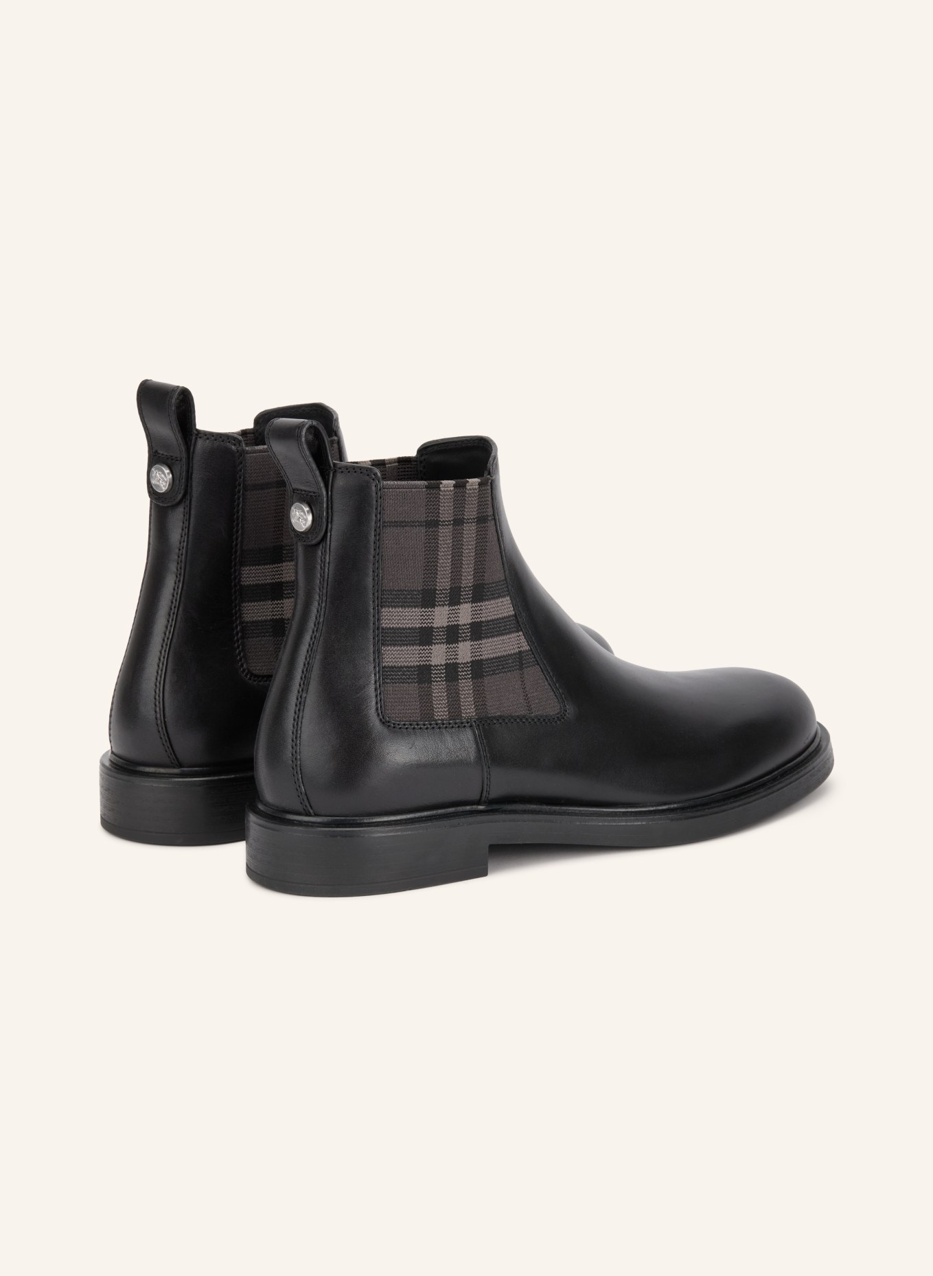 BURBERRY Chelsea Boots PEMBROKE: SCHWARZ / DUNKELGRAU / GRAU