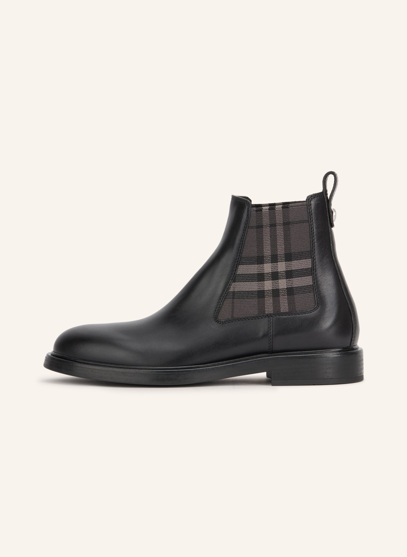 BURBERRY Chelsea Boots PEMBROKE: SCHWARZ / DUNKELGRAU / GRAU