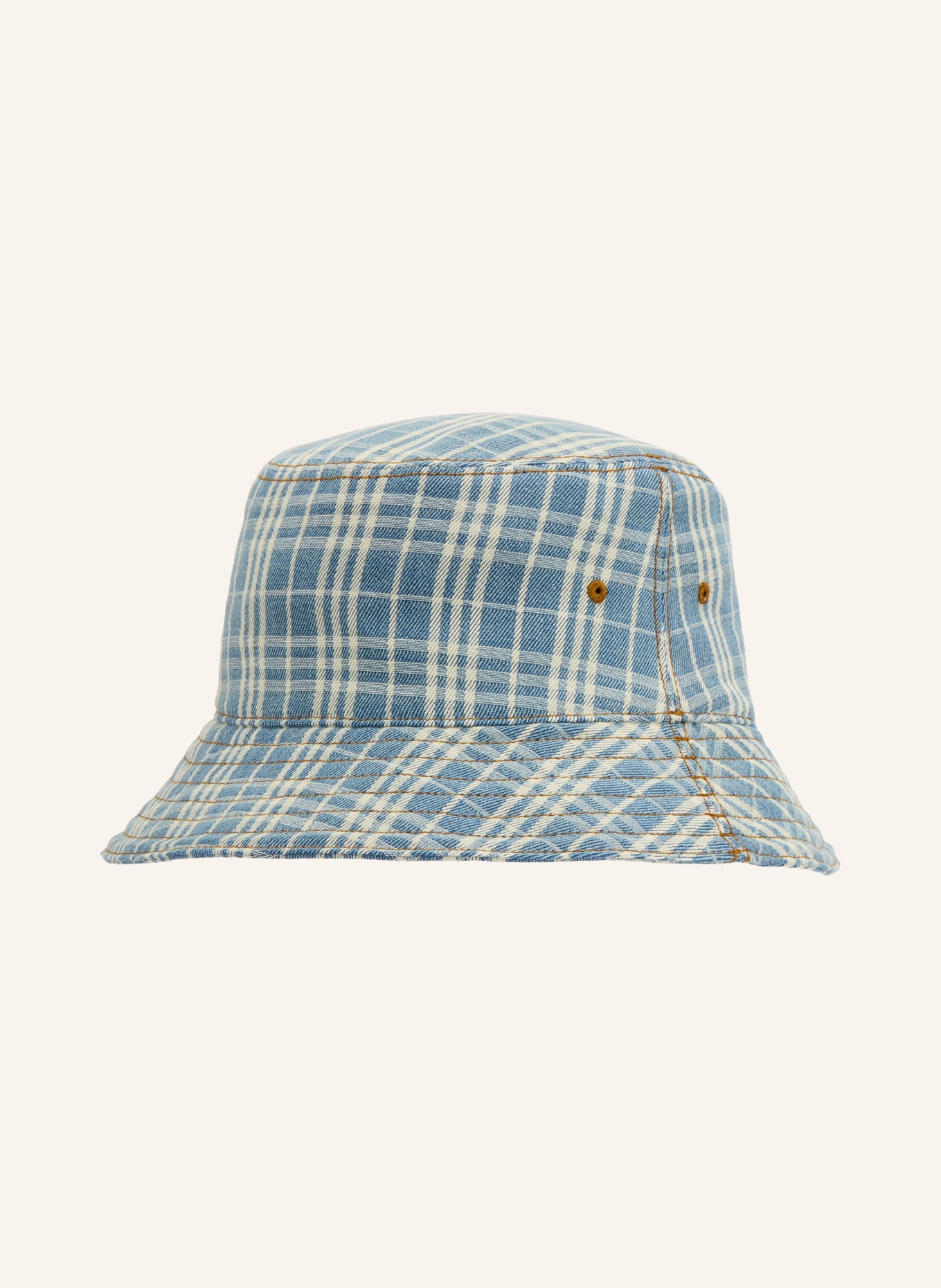 BURBERRY Buckethoed: LICHTBLAUW / CRÈME
