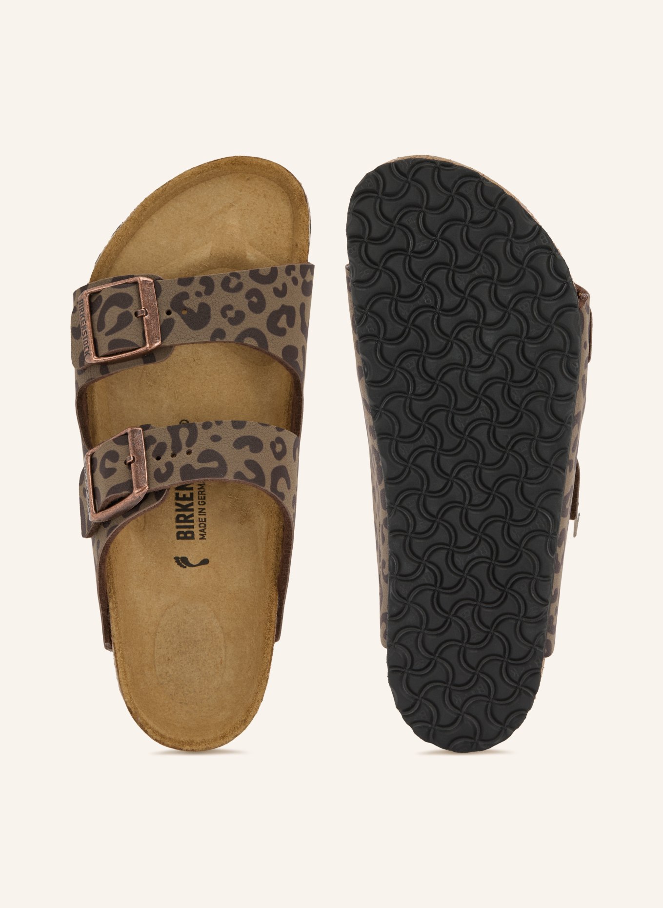 BIRKENSTOCK Klapki ARIZONA: SZAROBRĄZOWY / CIEMNOBRĄZOWY