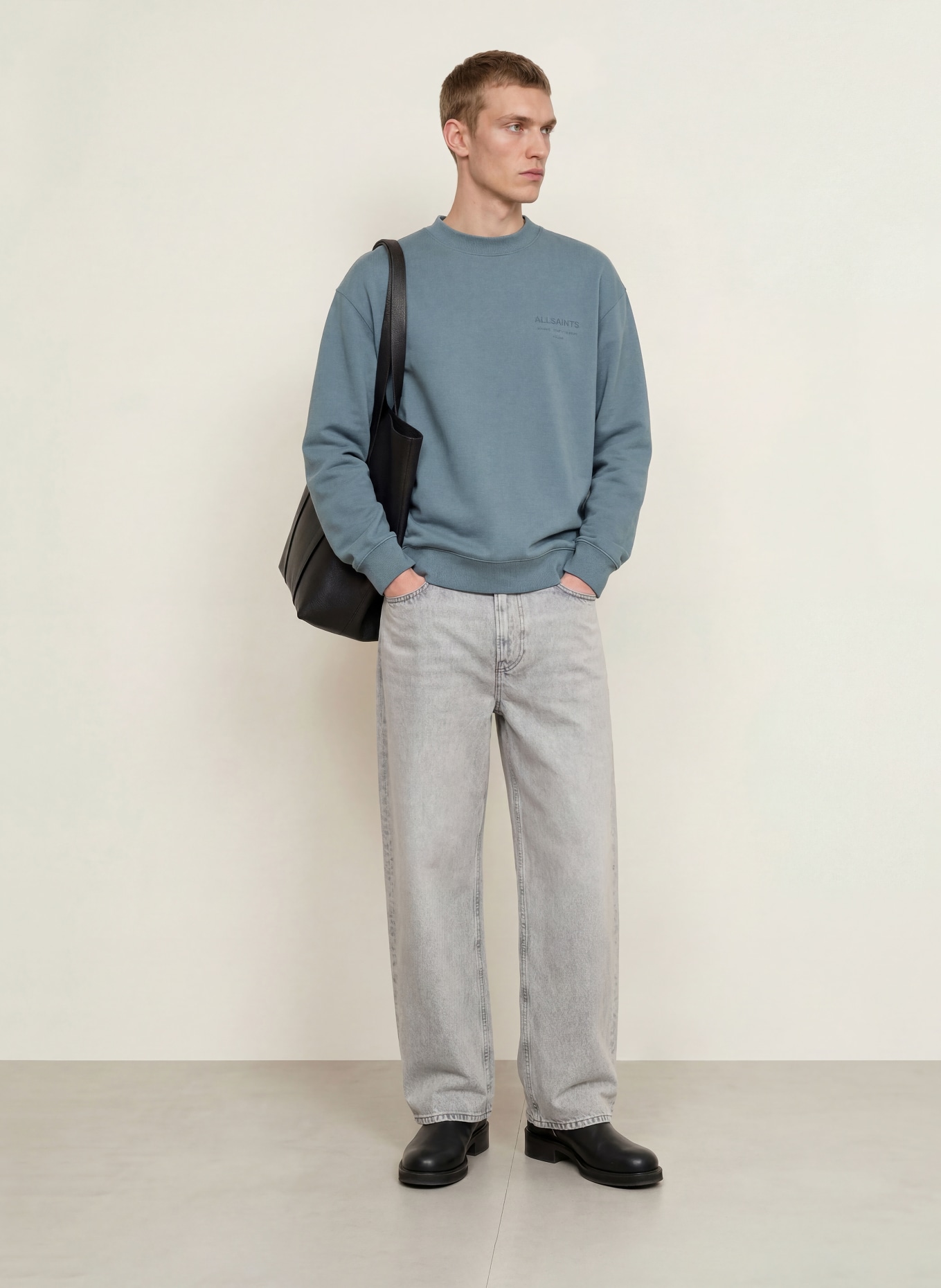 ALLSAINTS Sweatshirt XANDER: BLAUGRAU