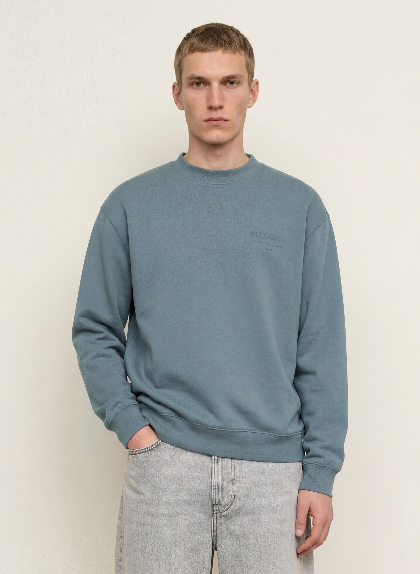 ALLSAINTS Sweatshirt XANDER: BLAUGRAU