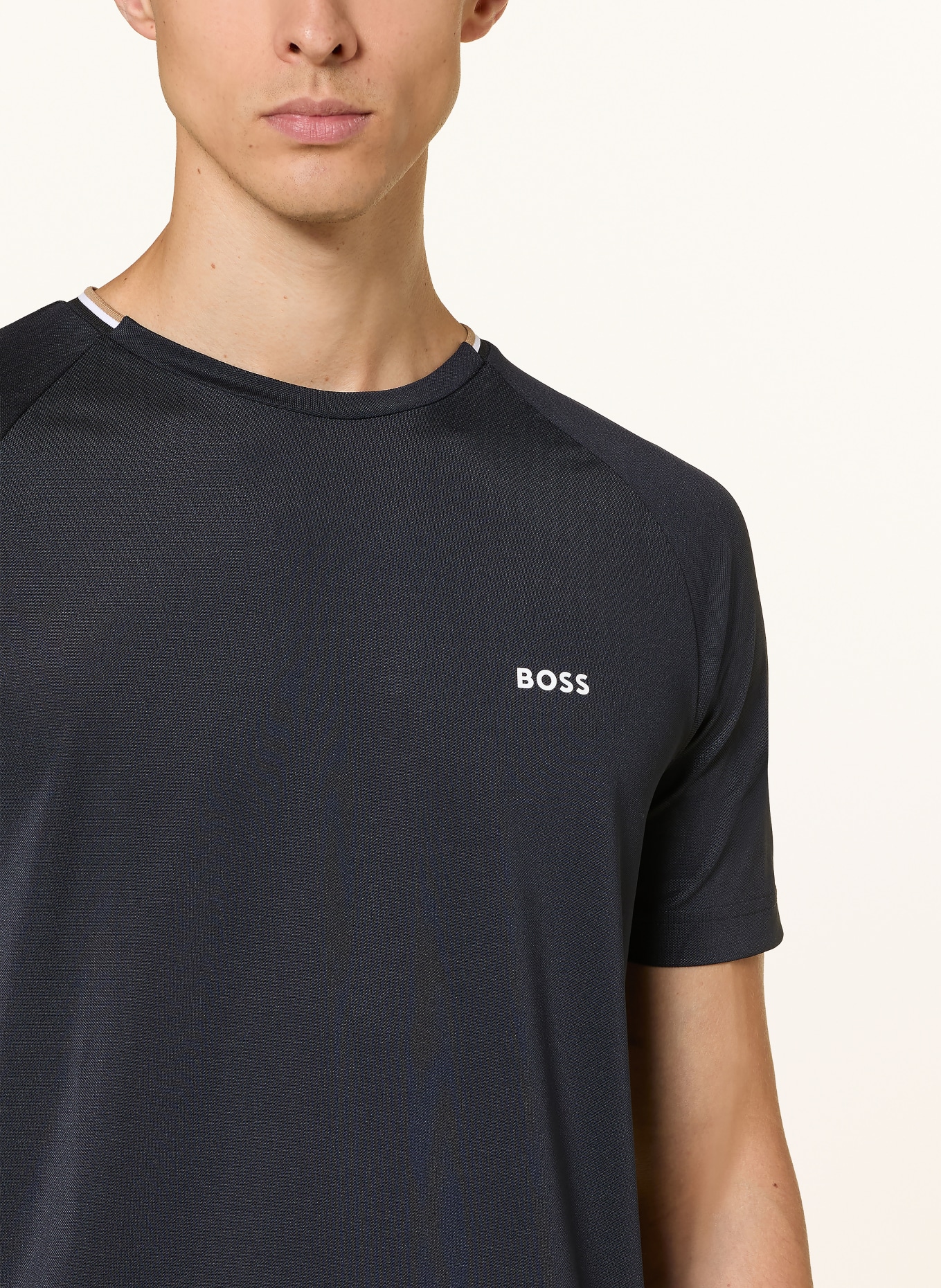 BOSS T-shirt technique ACTIVE: BLEU FONCÉ
