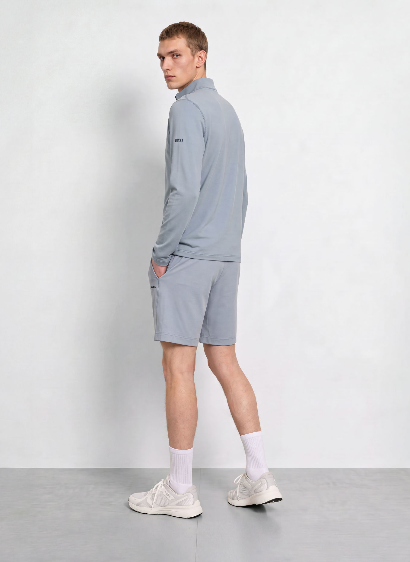 BOSS ACTIVE Functional Shirt: GRAY
