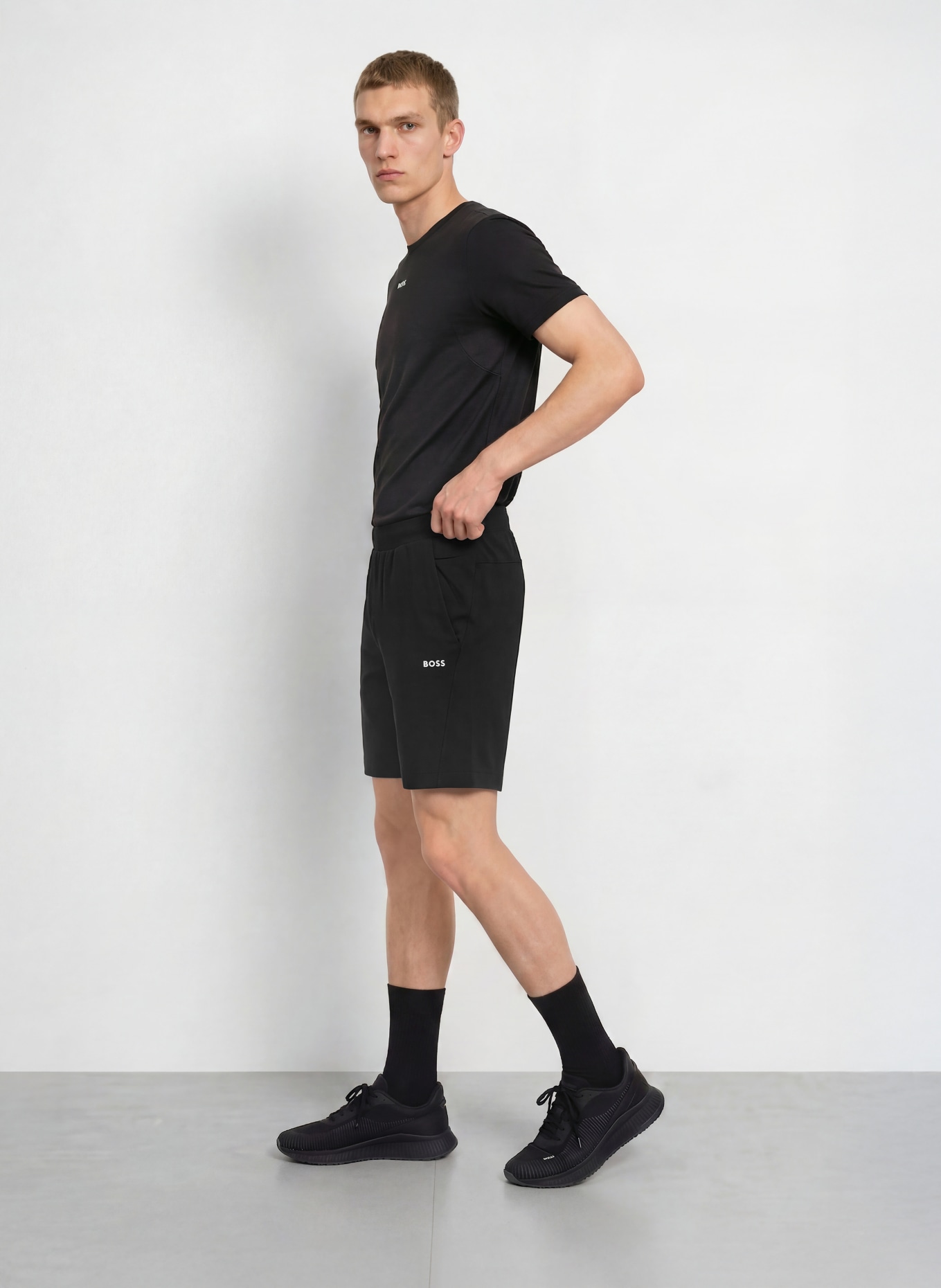 BOSS Trainingsshort: ZWART